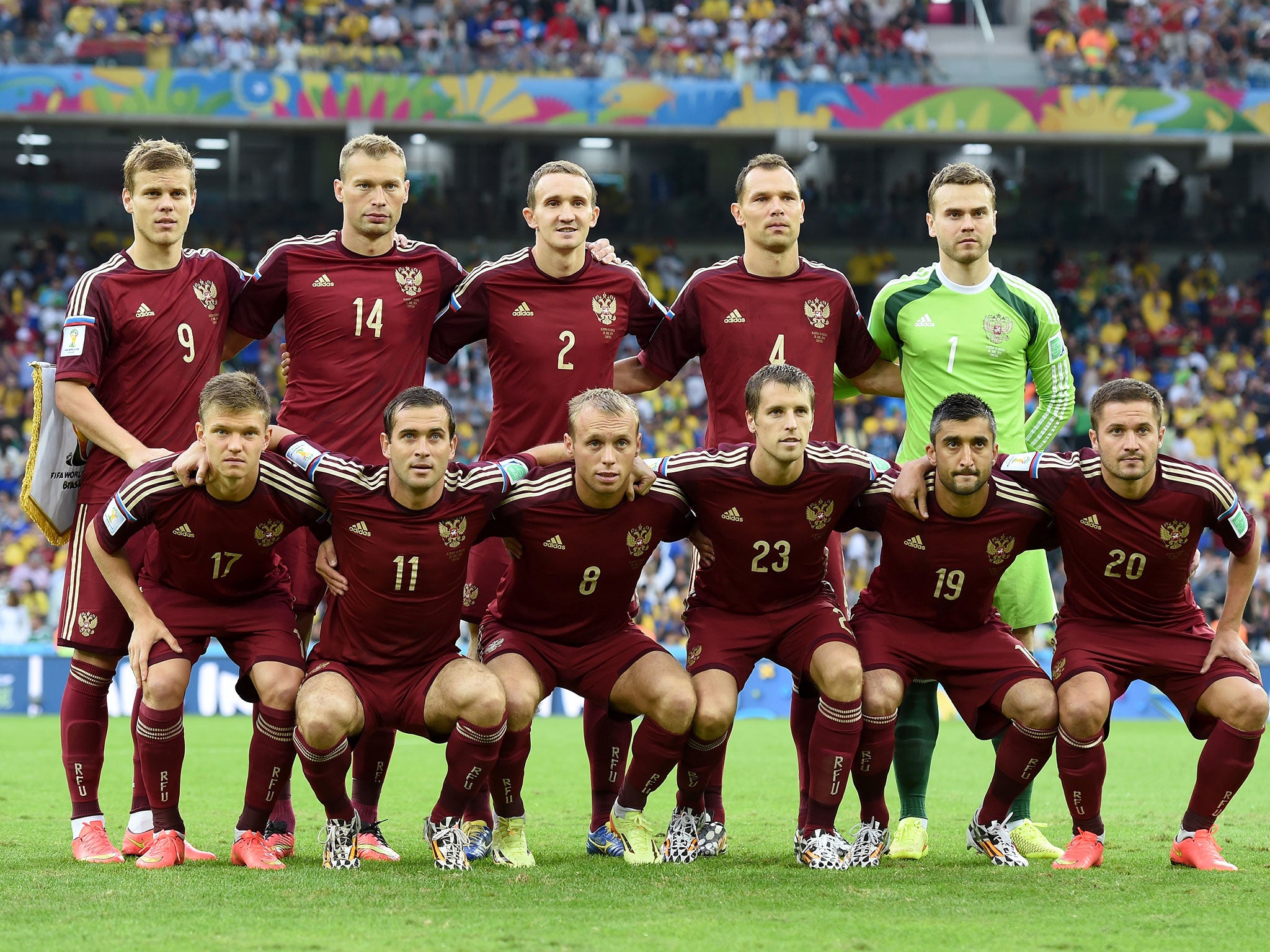 Russian team at Algeria match