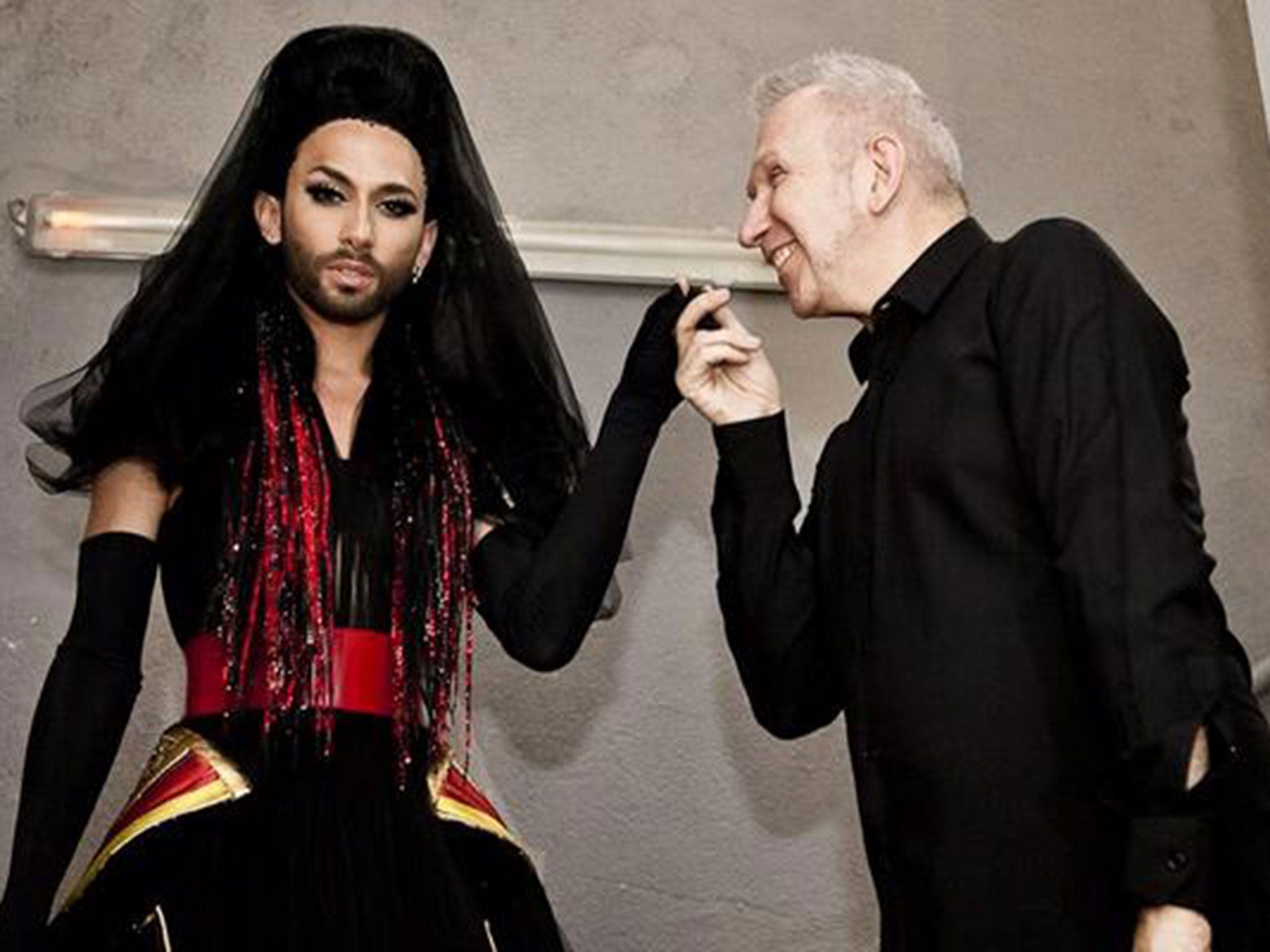 Designer Jean Paul Gaultier thanks Conchita