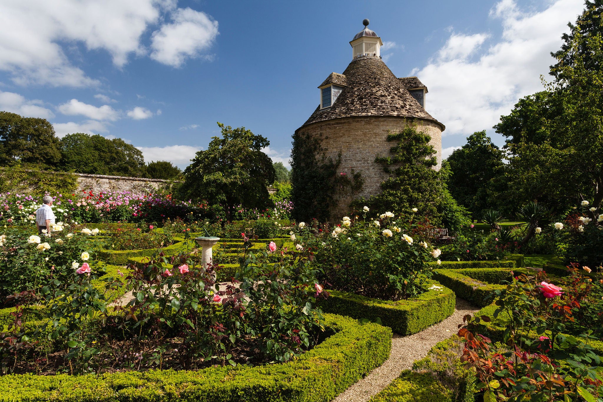 In full bloom: The Rose Parterre at Rousham House