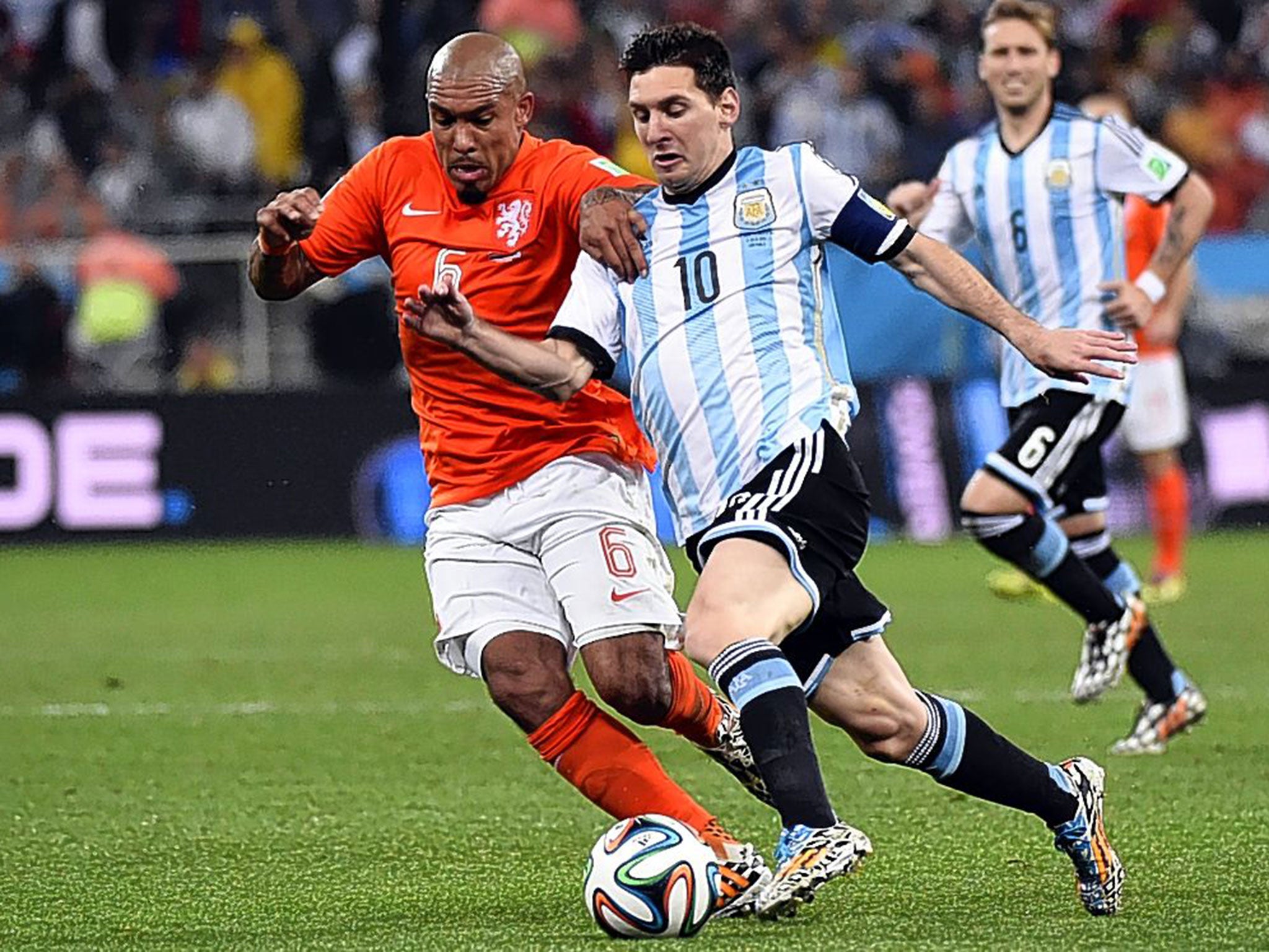 The Dutch were able to shackle Lionel Messi and Co