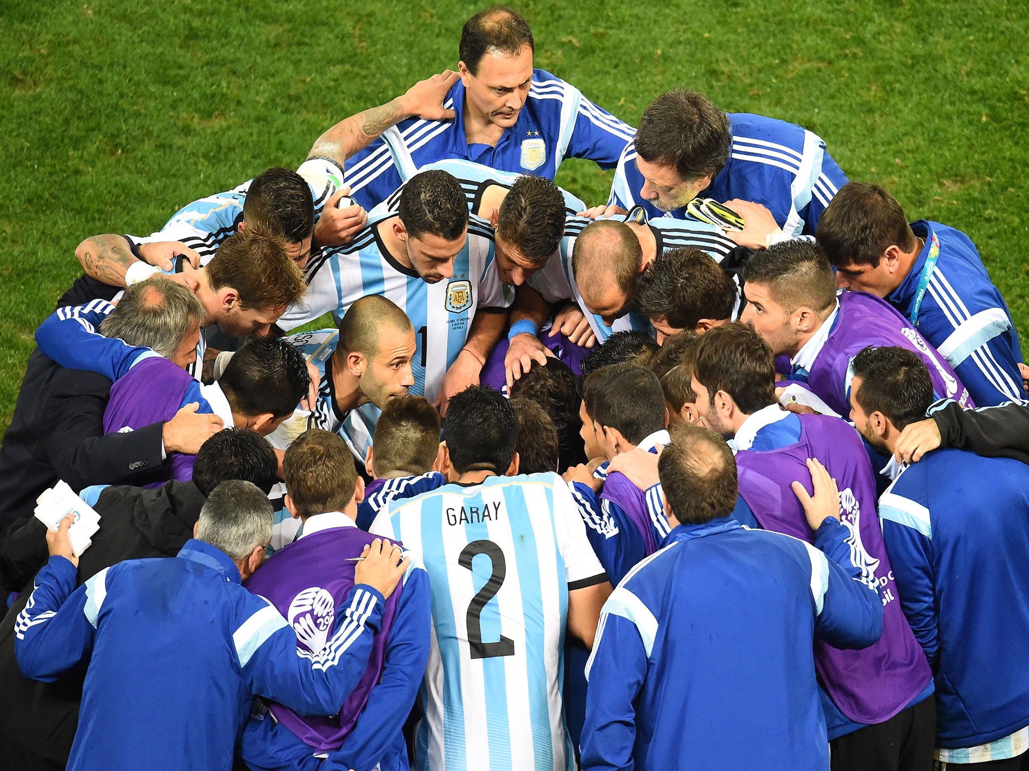 It was Mascherano who lead the Argentina team-talks in extra-time