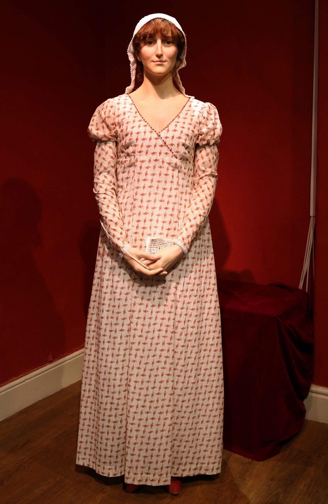 A waxwork model on display at The Jane Austen Centre in Bath