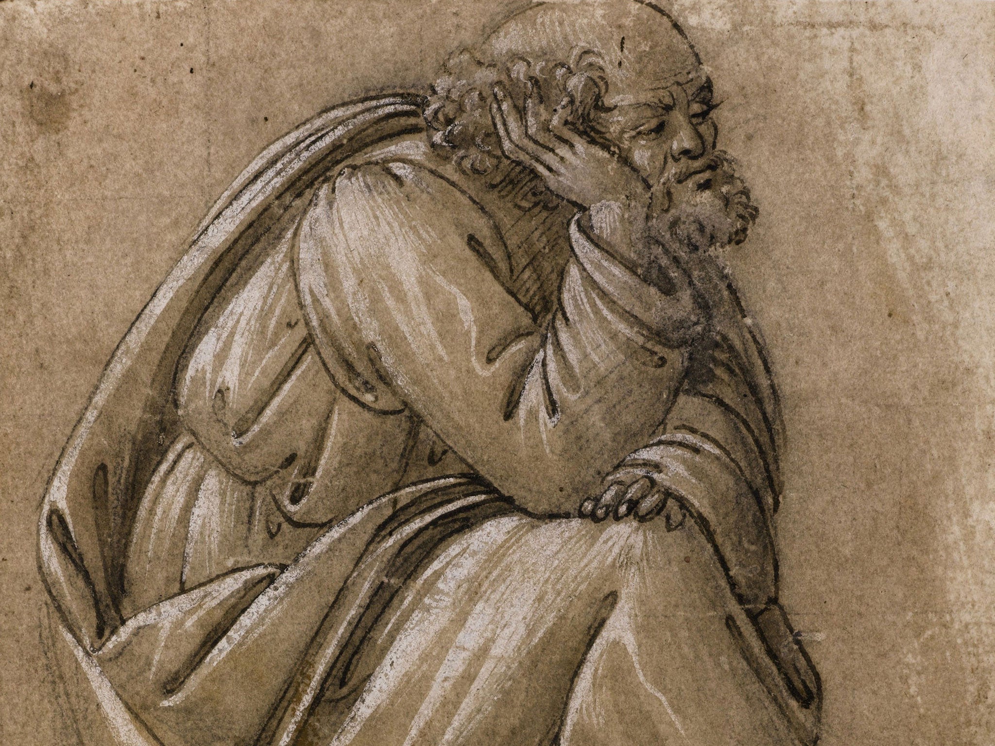 Sandro Botticelli's 'Study of a Seated Joseph' has sold for £1.3m