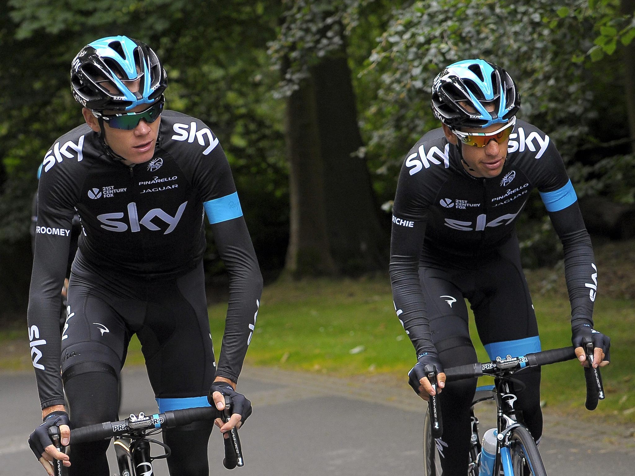 Richie Porte (right) has taken over as Sky leader from Chris Froome