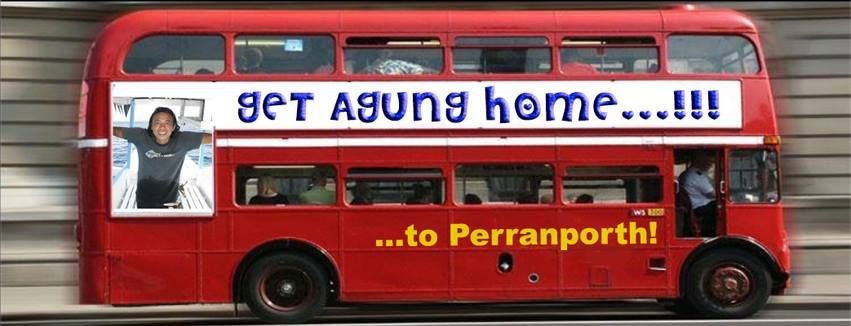 A London bus carrying a message from campaigners seeking Agung Mantra's return to the UK