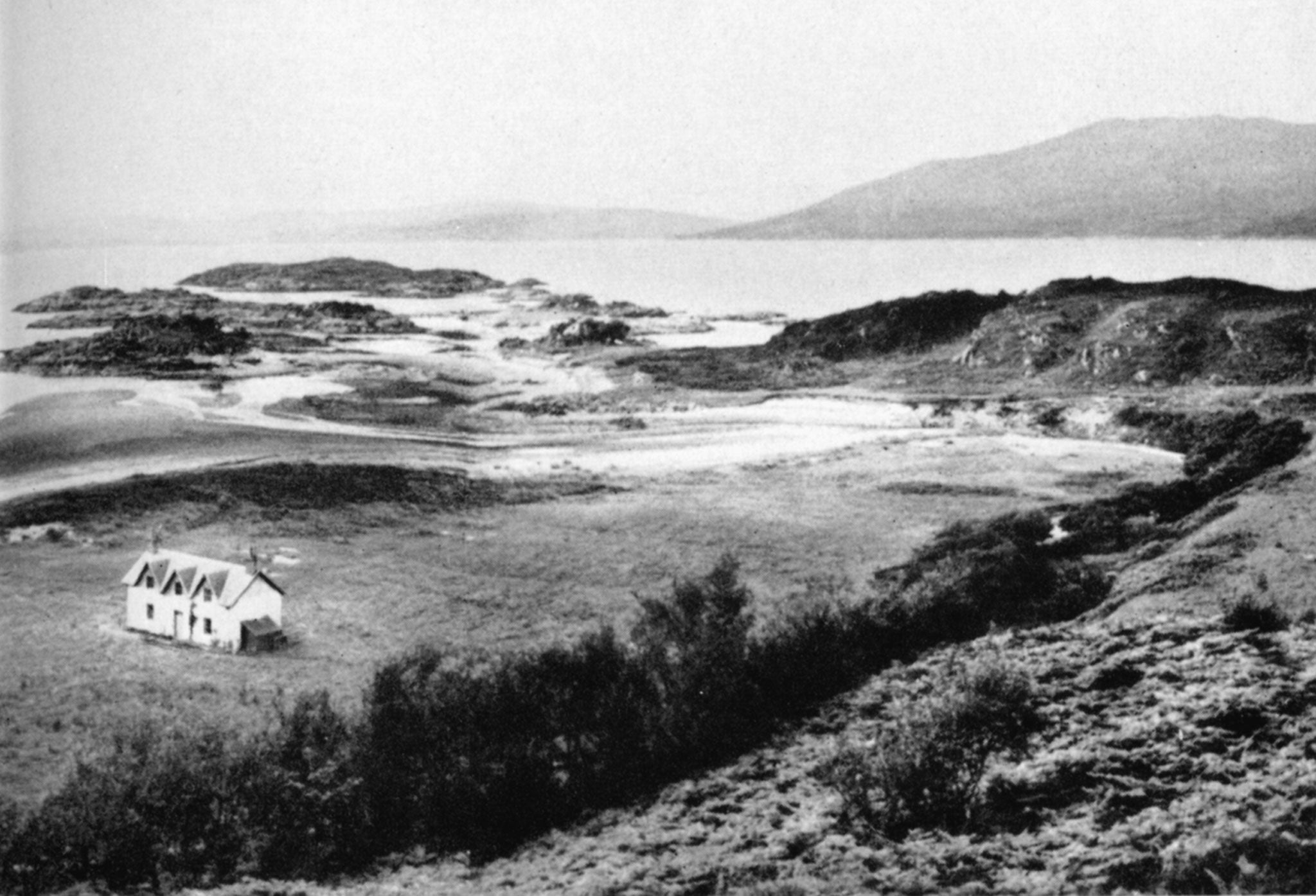 The house at Sandaig that was destroyed in a fire