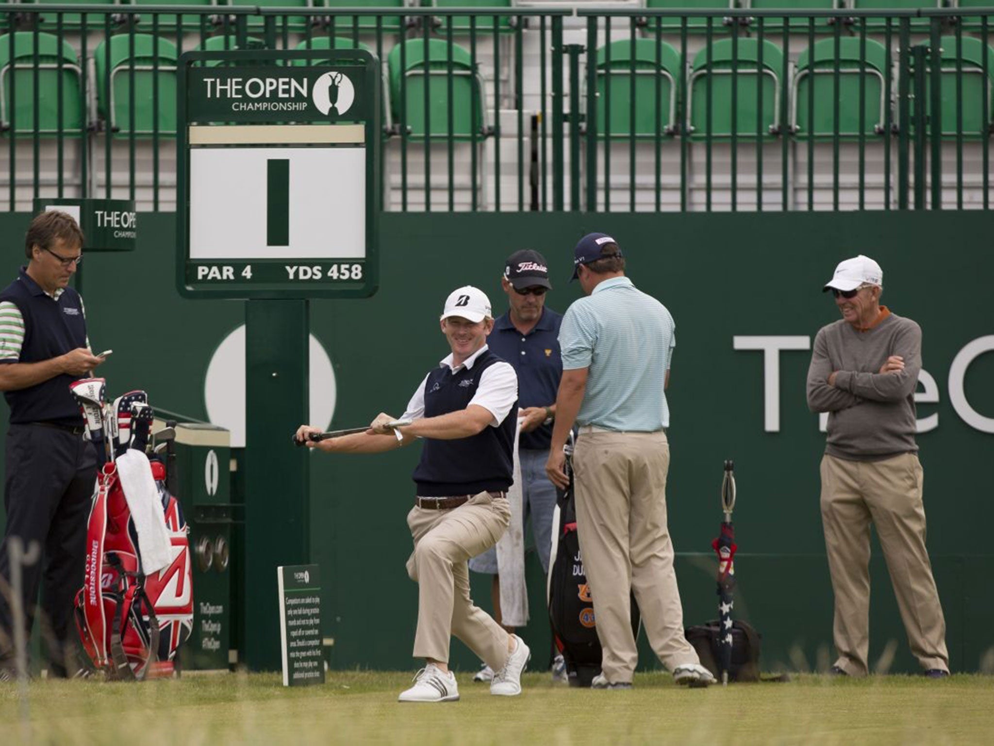 Final stretch: Brandt Snedeker warms up with a practice round at Royal Liverpool before The Open starts at Hoylake this week