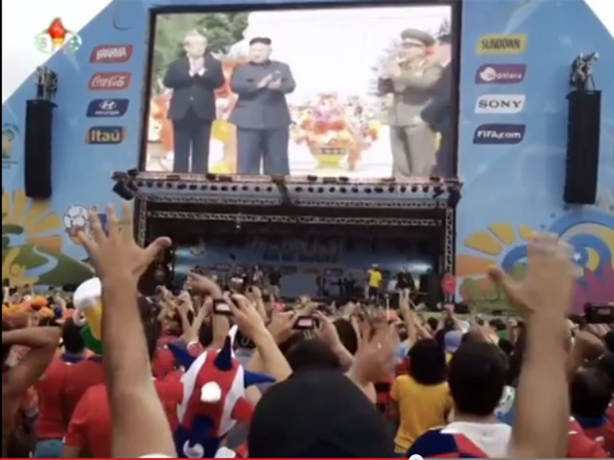 According to the video, the North Korea team had beaten enemies USA 4-0 in the group stages