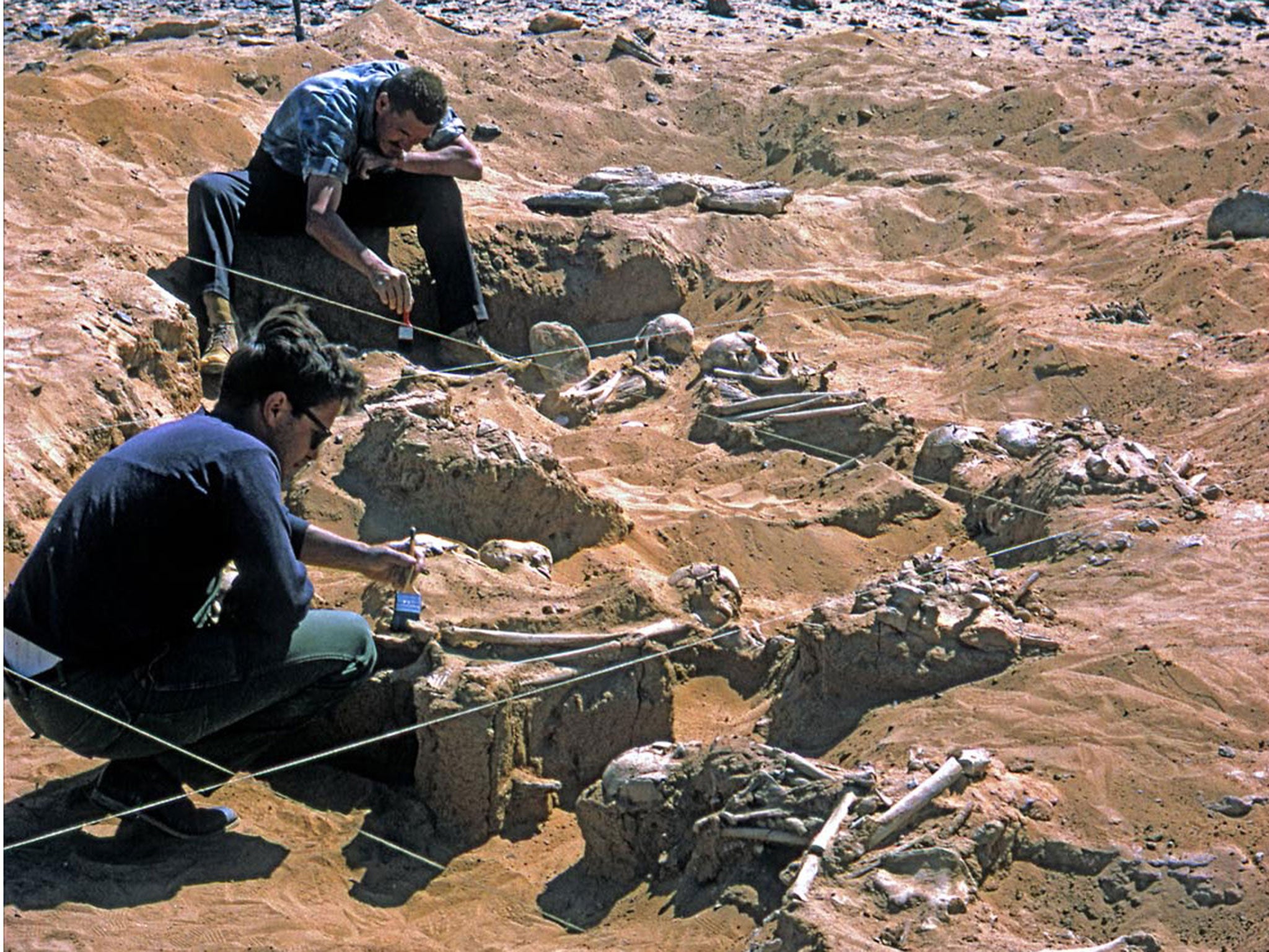 Archaeologists during the excavation in the 1960s