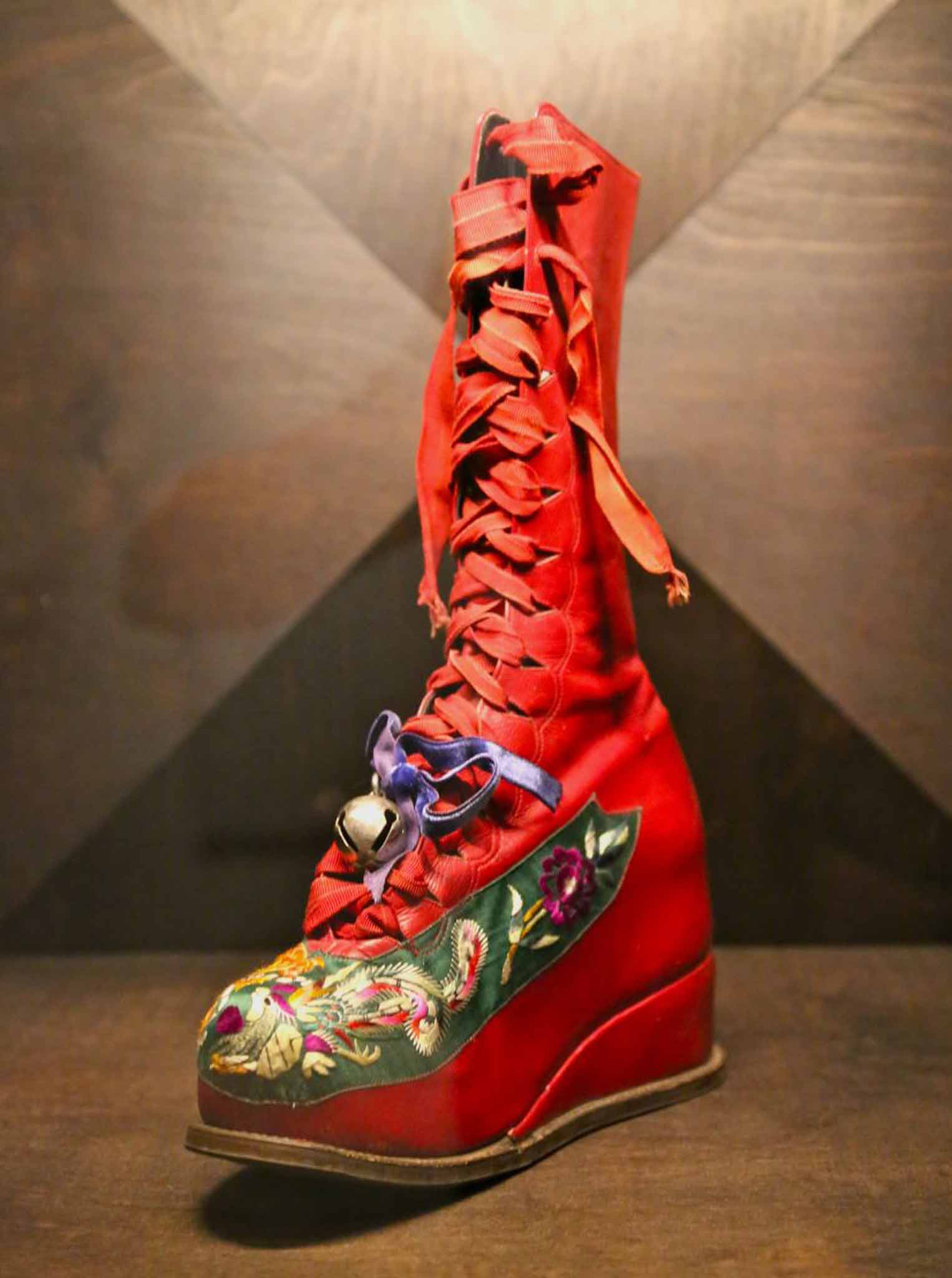 A boot in the Frida Kahlo exhibition