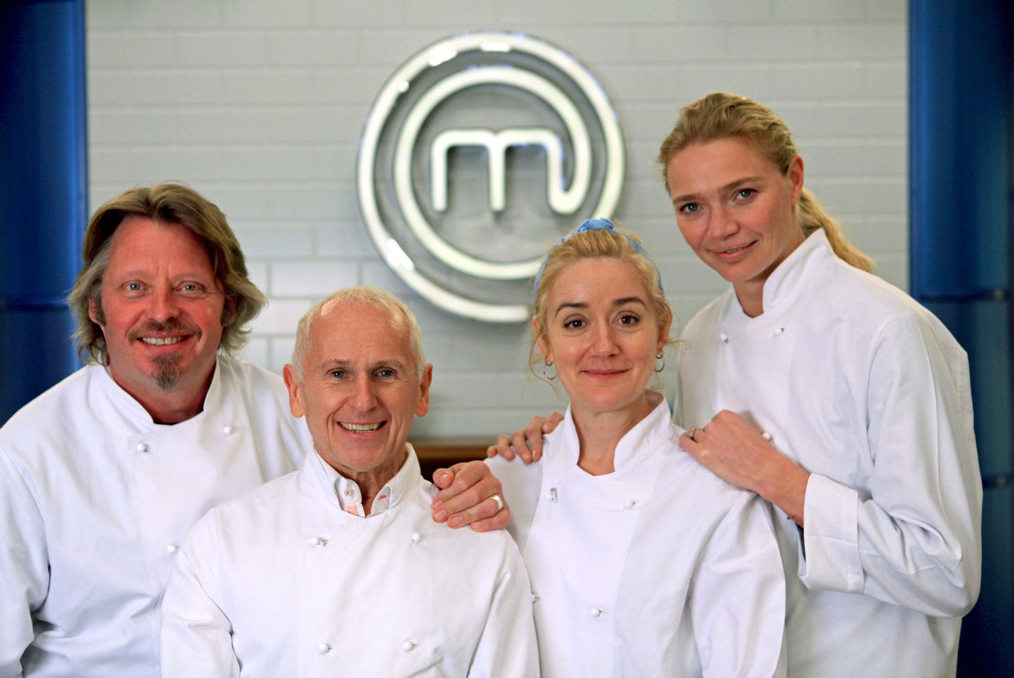 MasterChef 2014 finalists Charley Boorman, Wayne Sleep, Sophie Thompson and Jodie Kidd