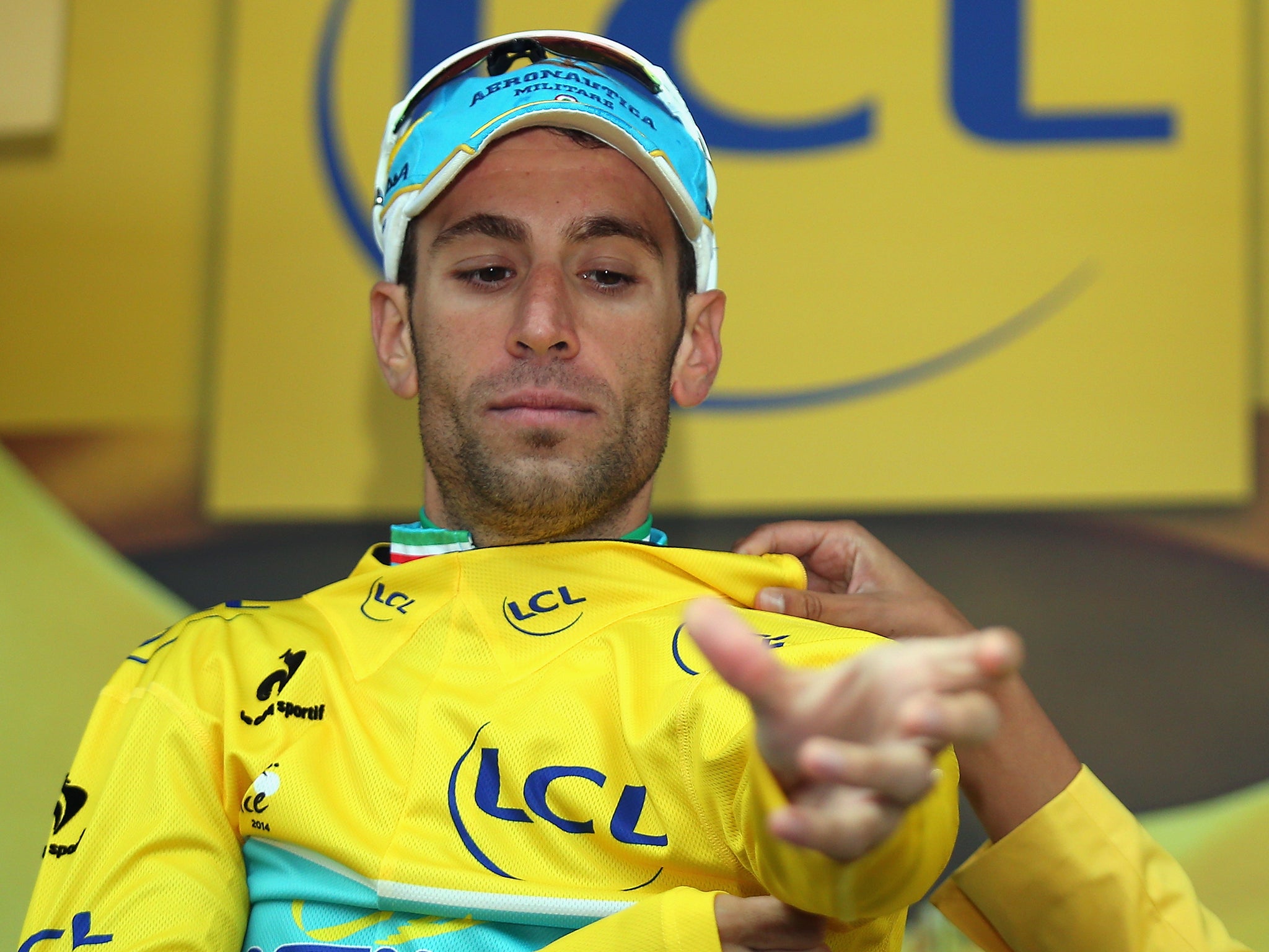 Vincenzo Nibali in yellow