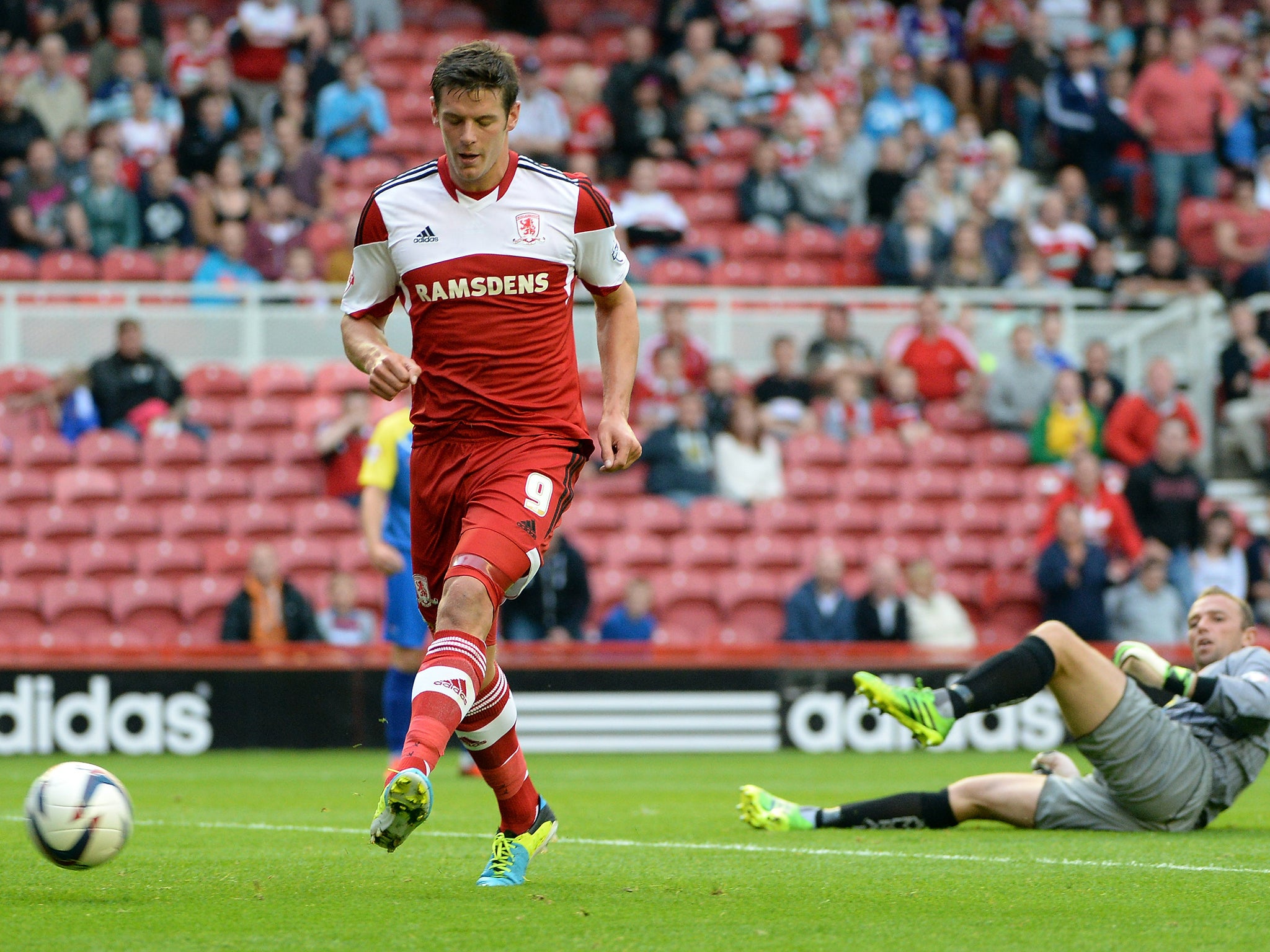 Jutkiewicz in action for Middlesbrough