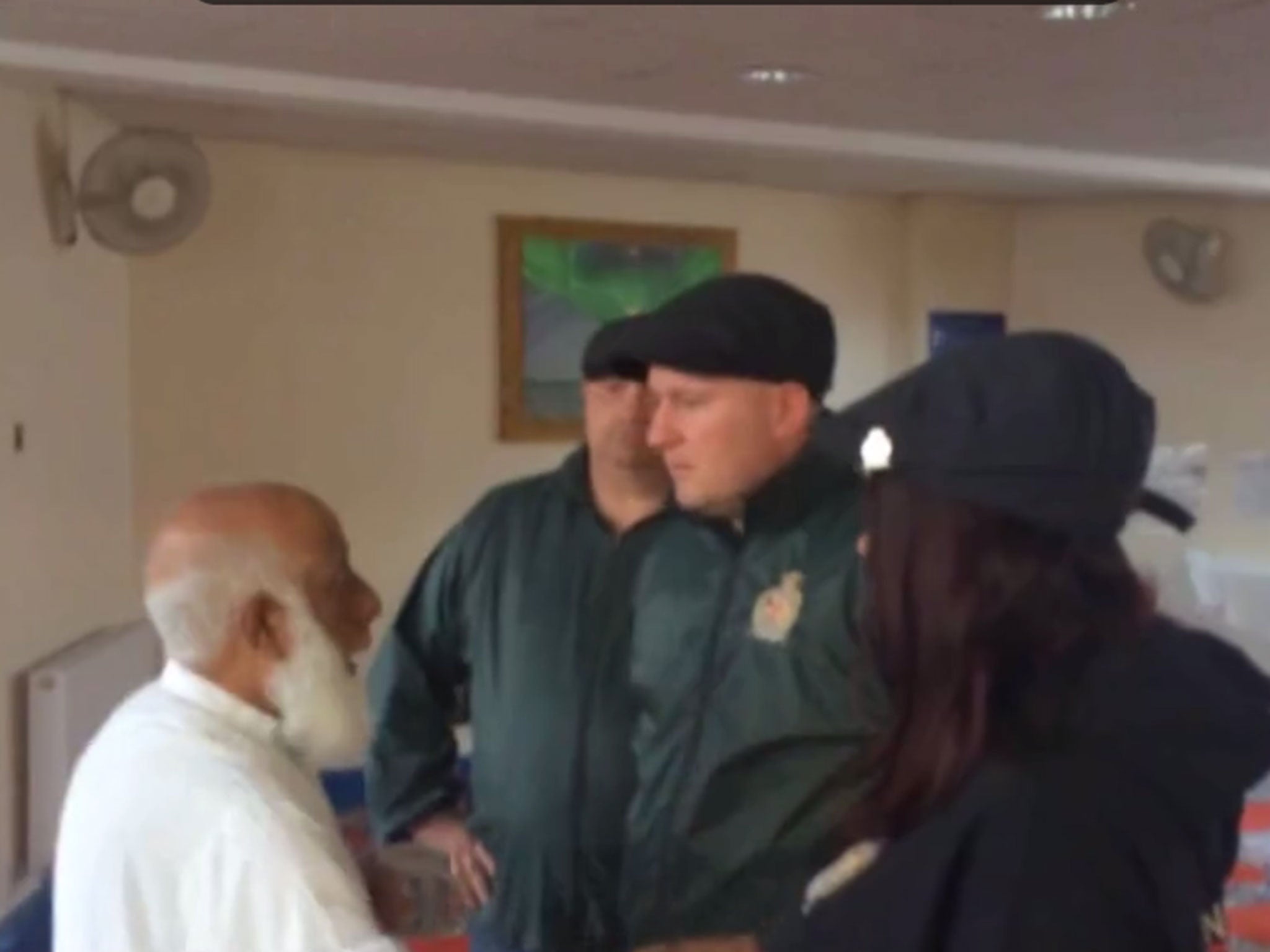 Britain First in a mosque in Crayford