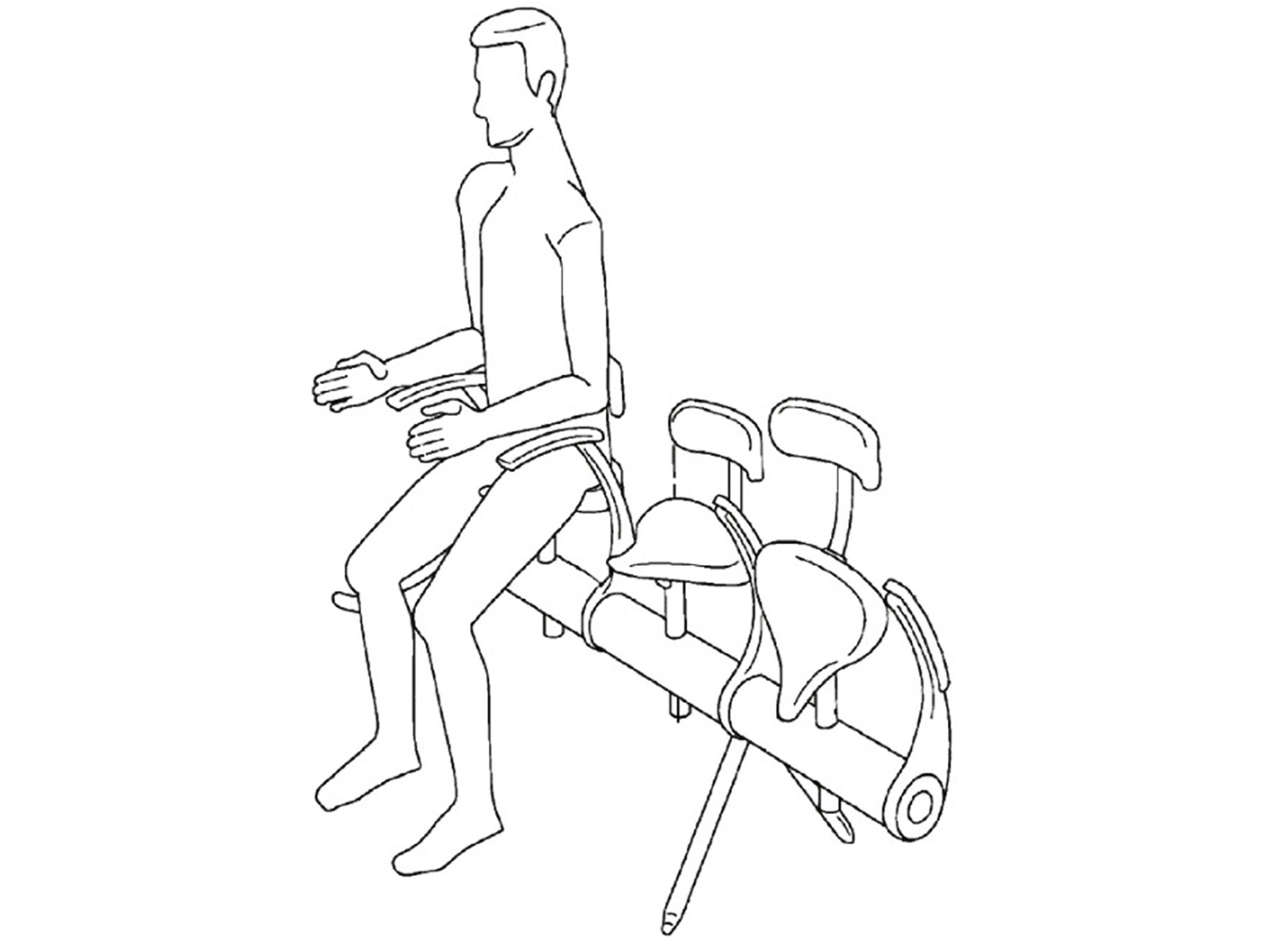 A diagram of the seat proposals from the Airbus patent application