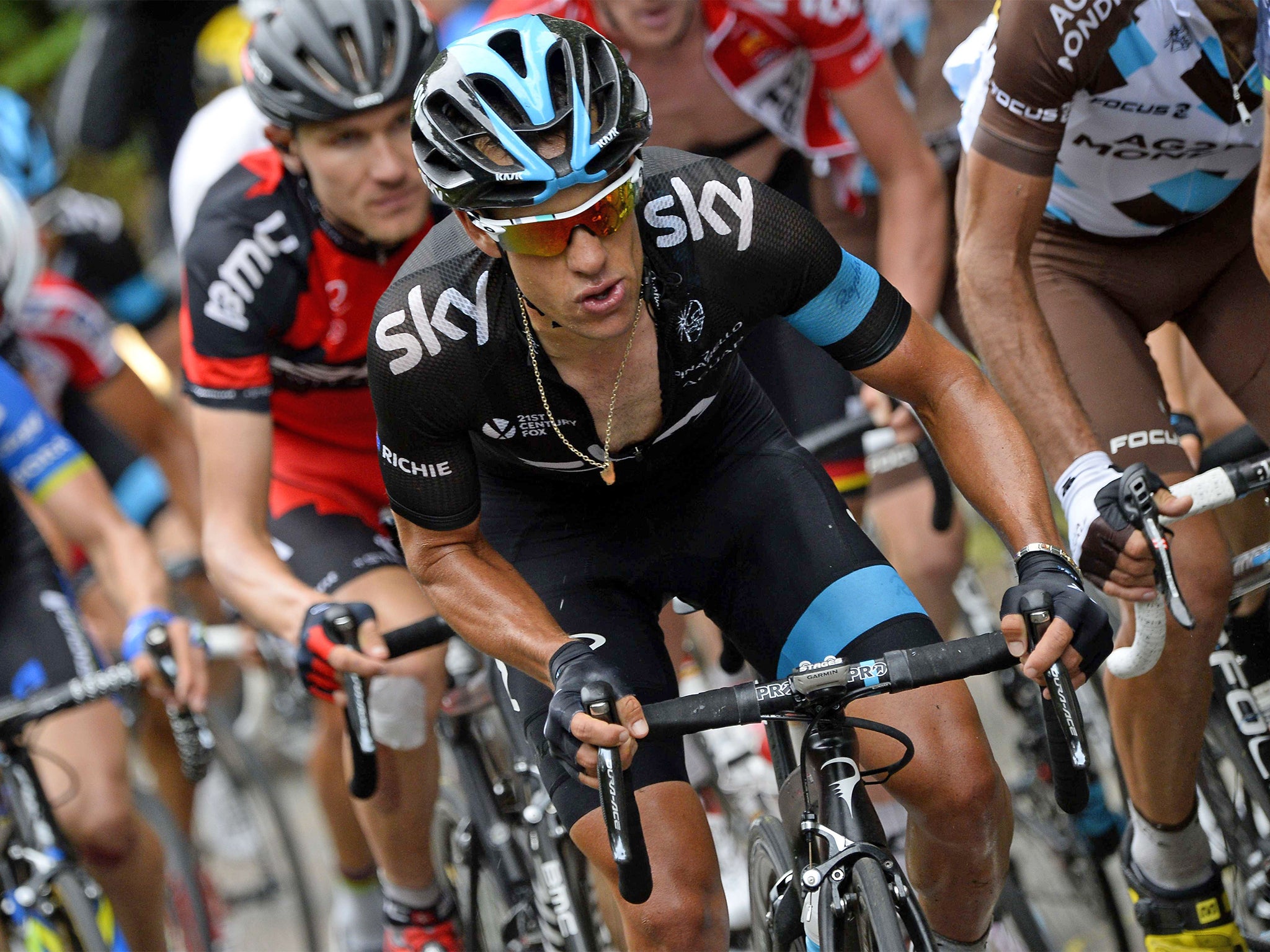 Richie Porte has taken over the leadership of Team Sky and is now up to second overall (Getty)