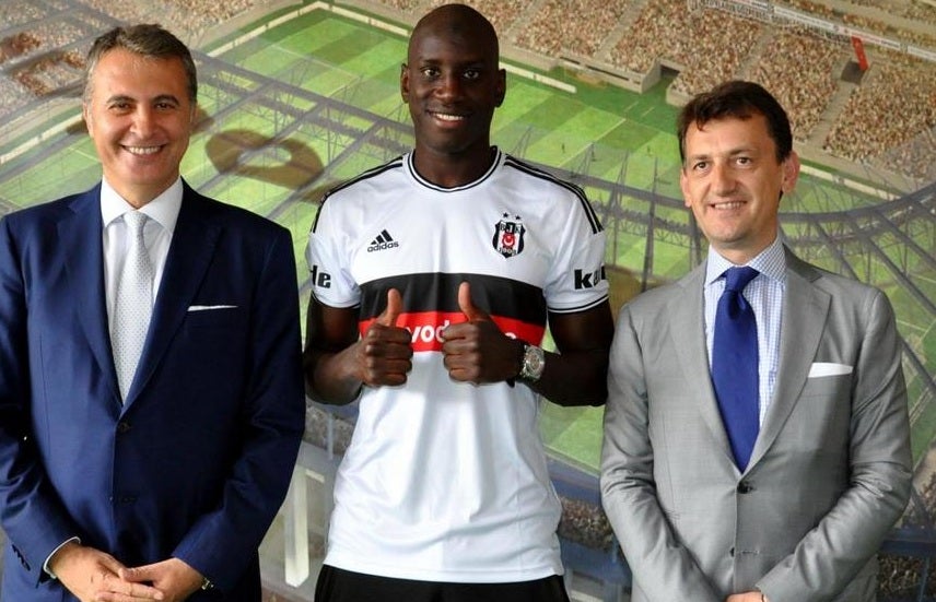 Demba Ba at his Besiktas unveiling today