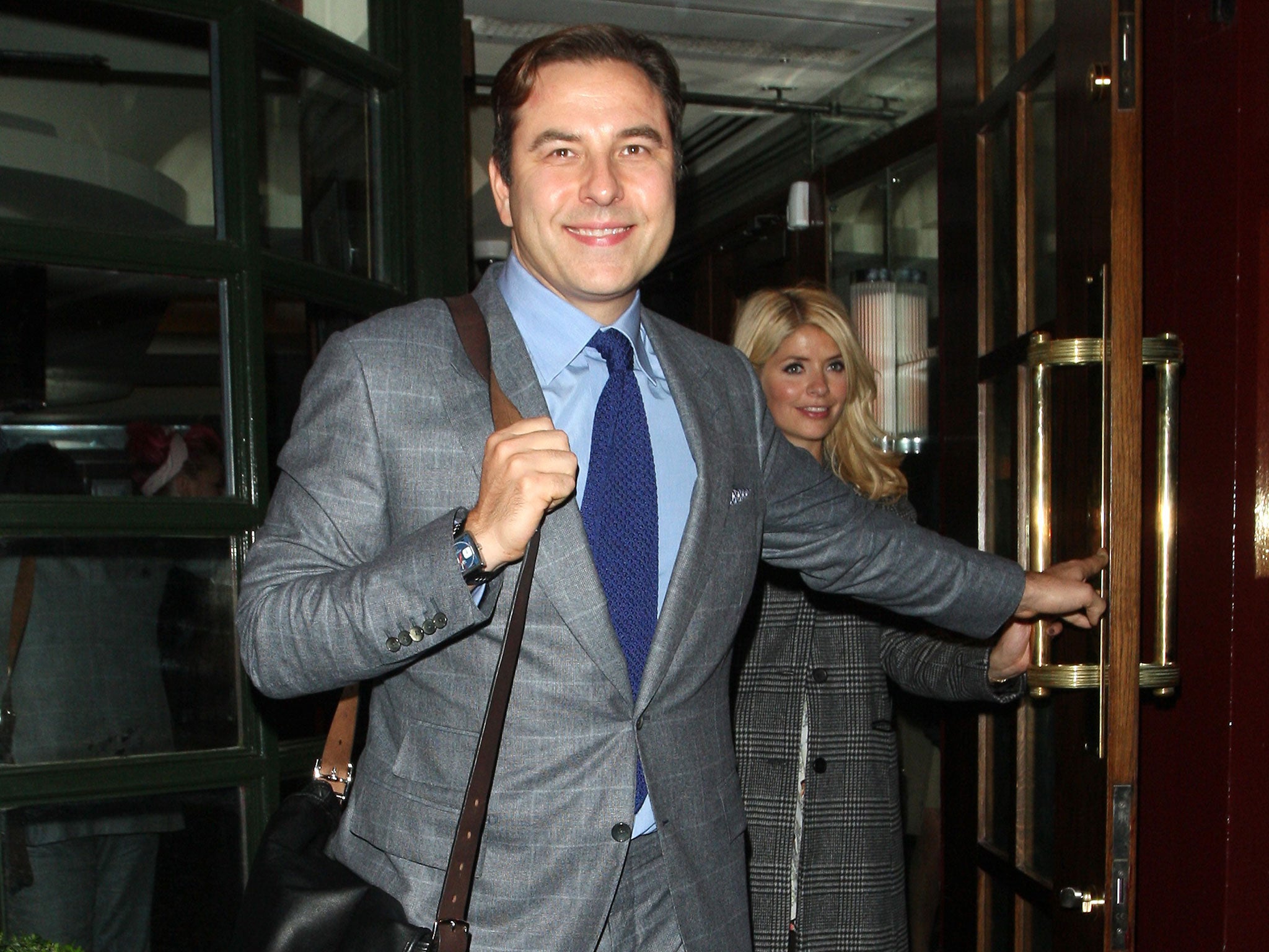 David Walliams and Holly Willoughby leave J Sheekey