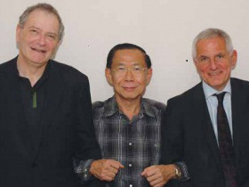 Professors David Cooper, Praphan Phanuphak and Joep Lange, the co-directors of HIVNAT, a joint research centre in Bangkok