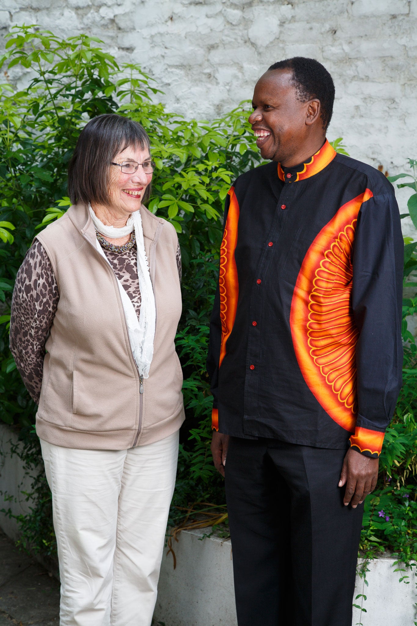 Ginn Fourie and Letlapa Mphahlele, photographed in London in May