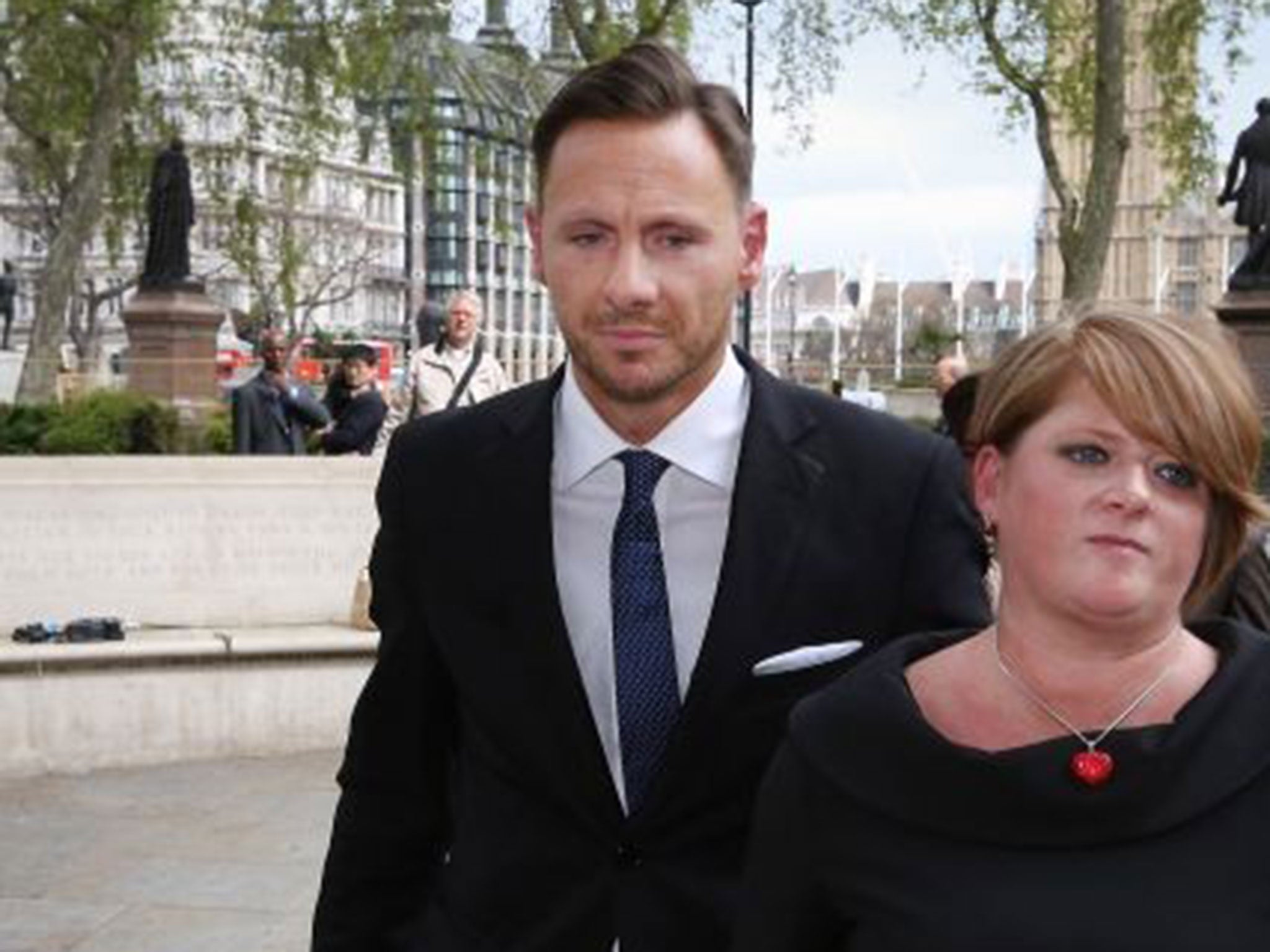 Glenn Mulcaire and his wife Alison arriving at court in 2012