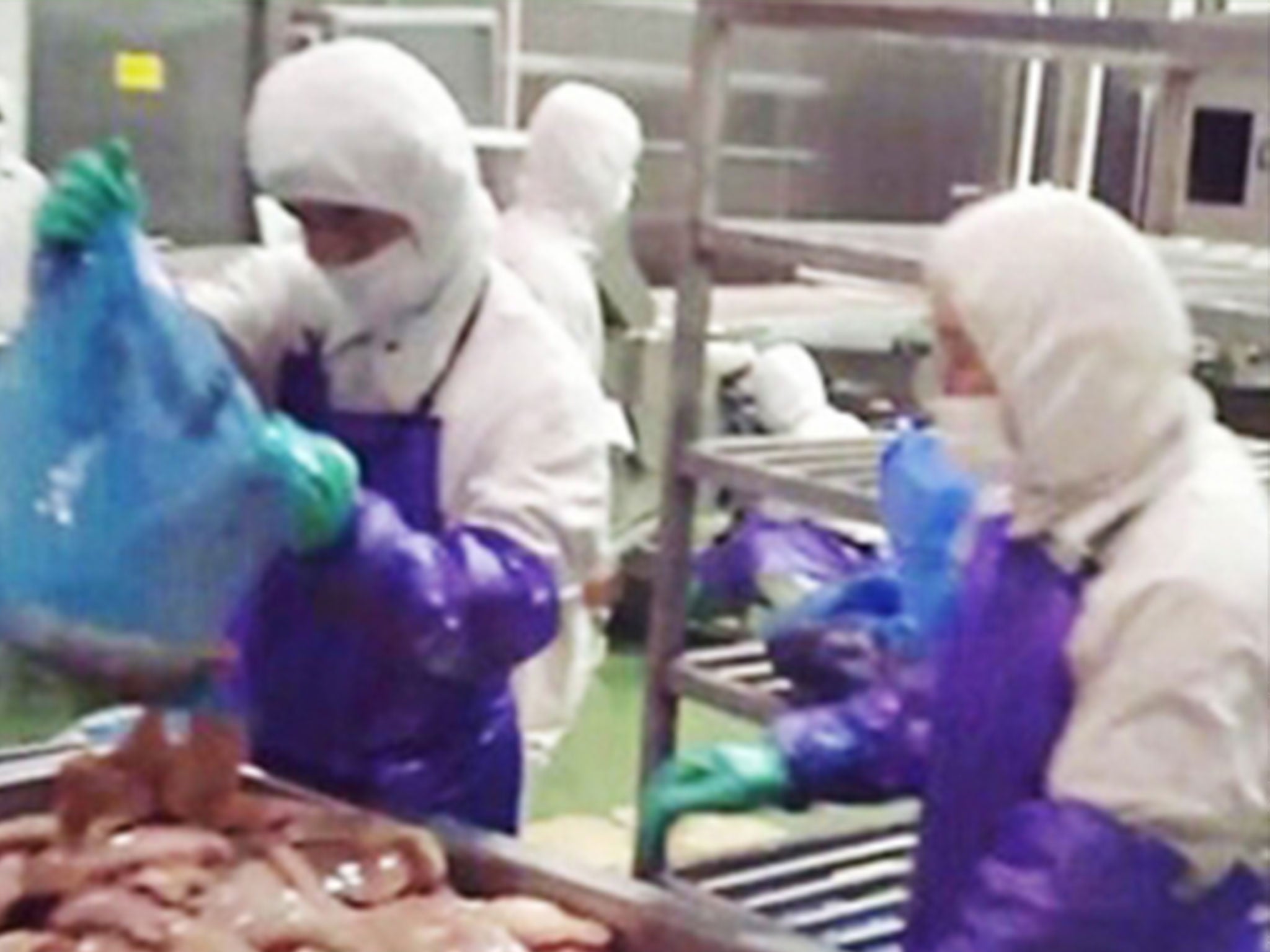 Footage of Husi employees in the undercover television report aired on Sunday