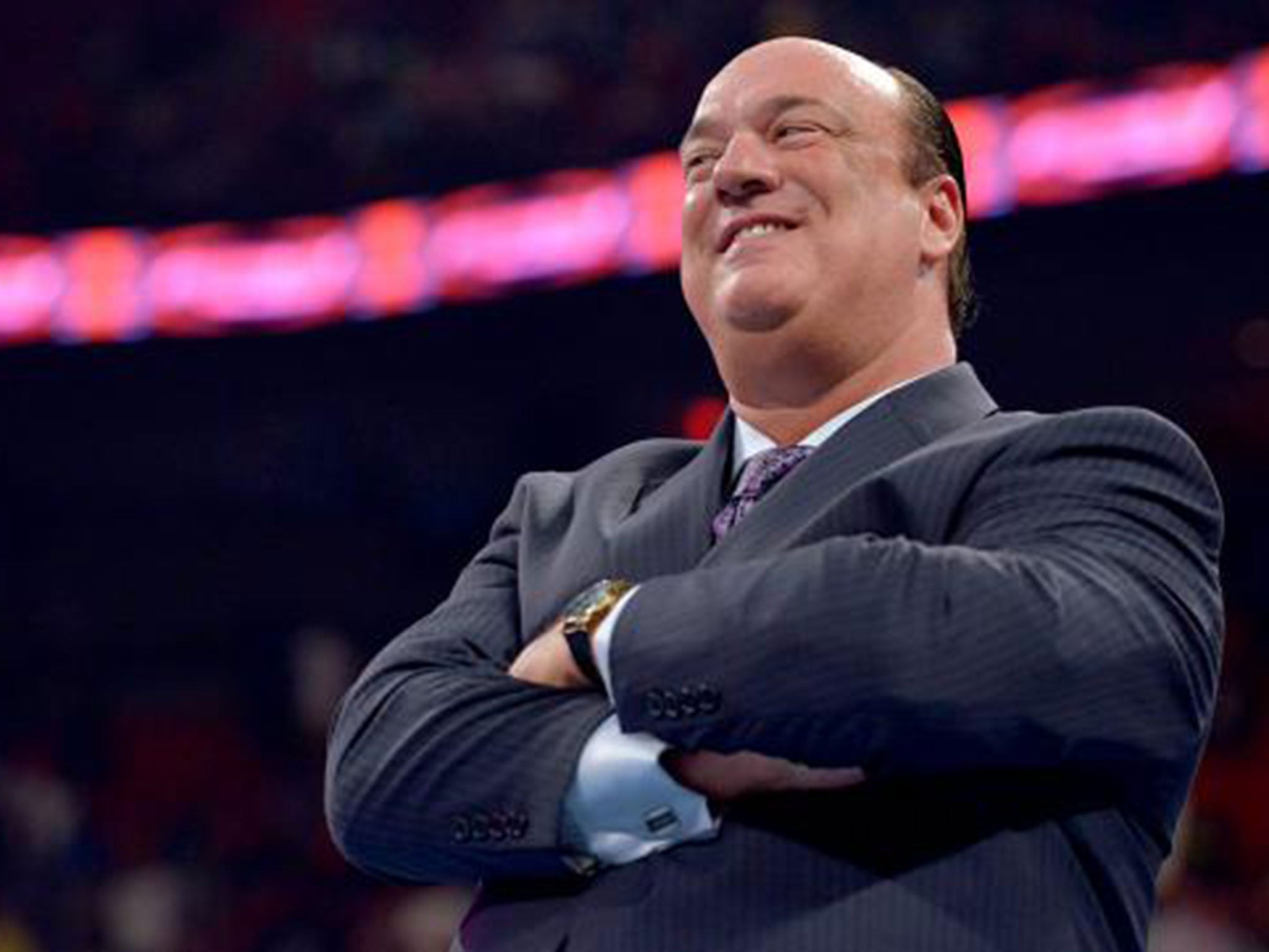 The smiling walrus...but Heyman would have reason to smile by the end of the night