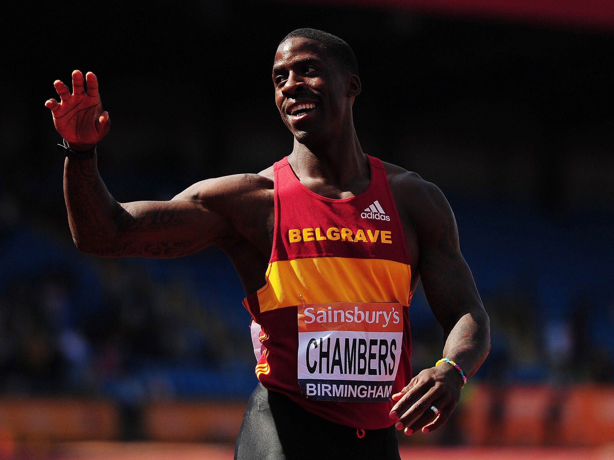 Great British sprinter Dwain Chambers