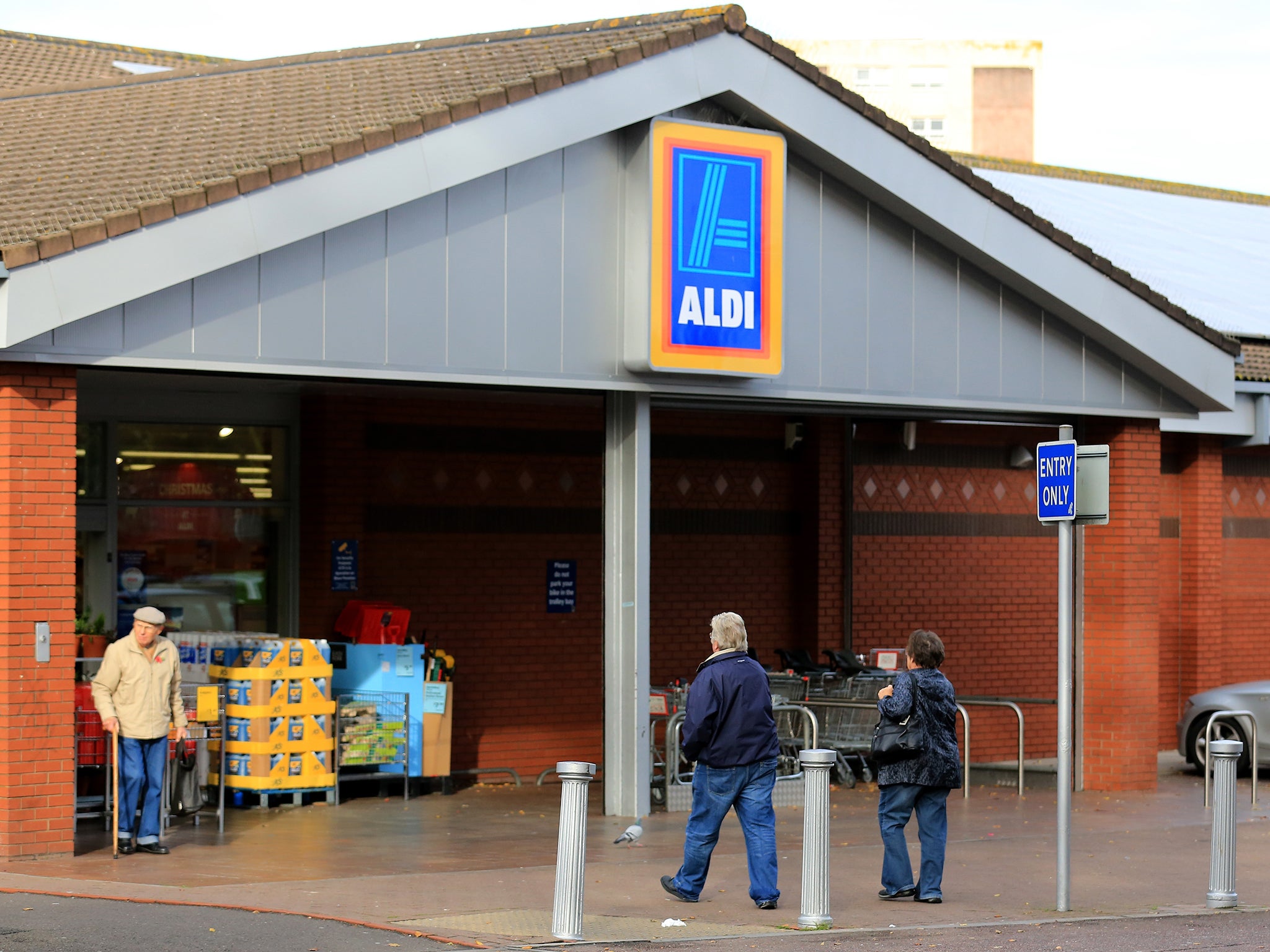 An Aldi store in Bristol. The retailer was crowned the UK’s top supermarket
chain earlier this year (Getty)