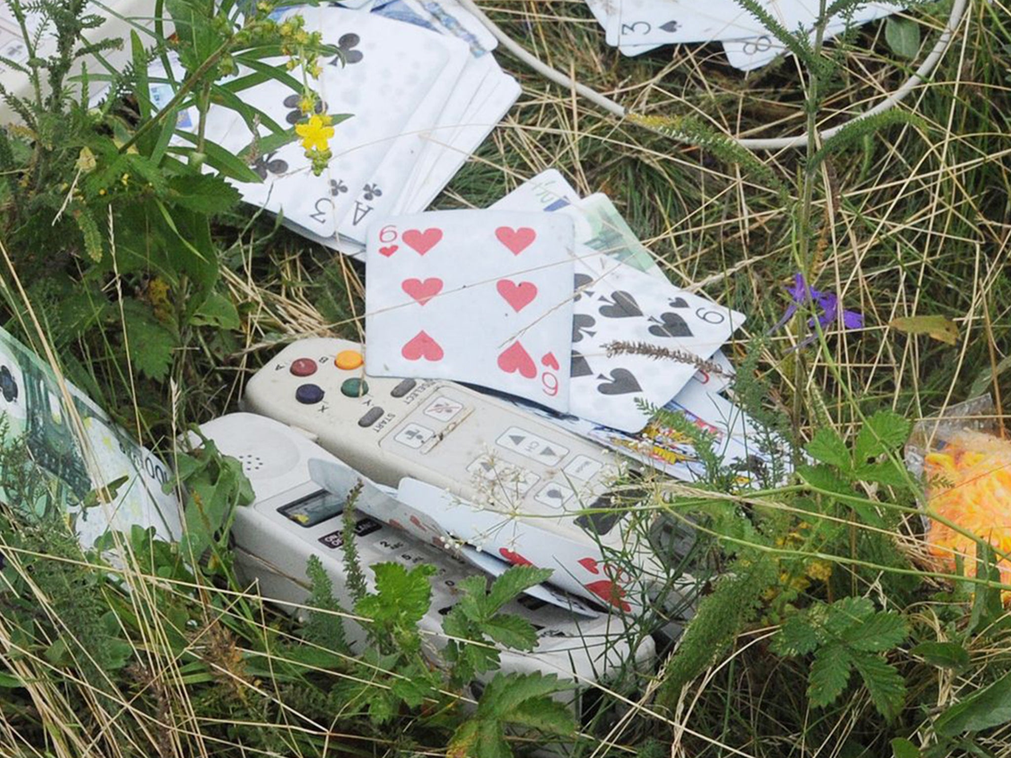 The crash site spreads over more than 50 square kilometres