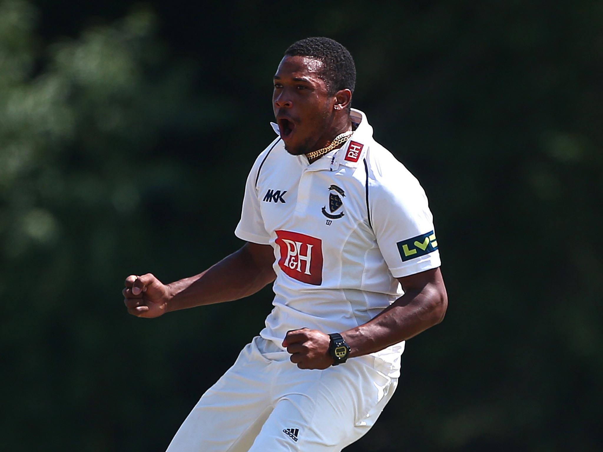 Sussex bowler Chris Jordan took three wickets yesterday