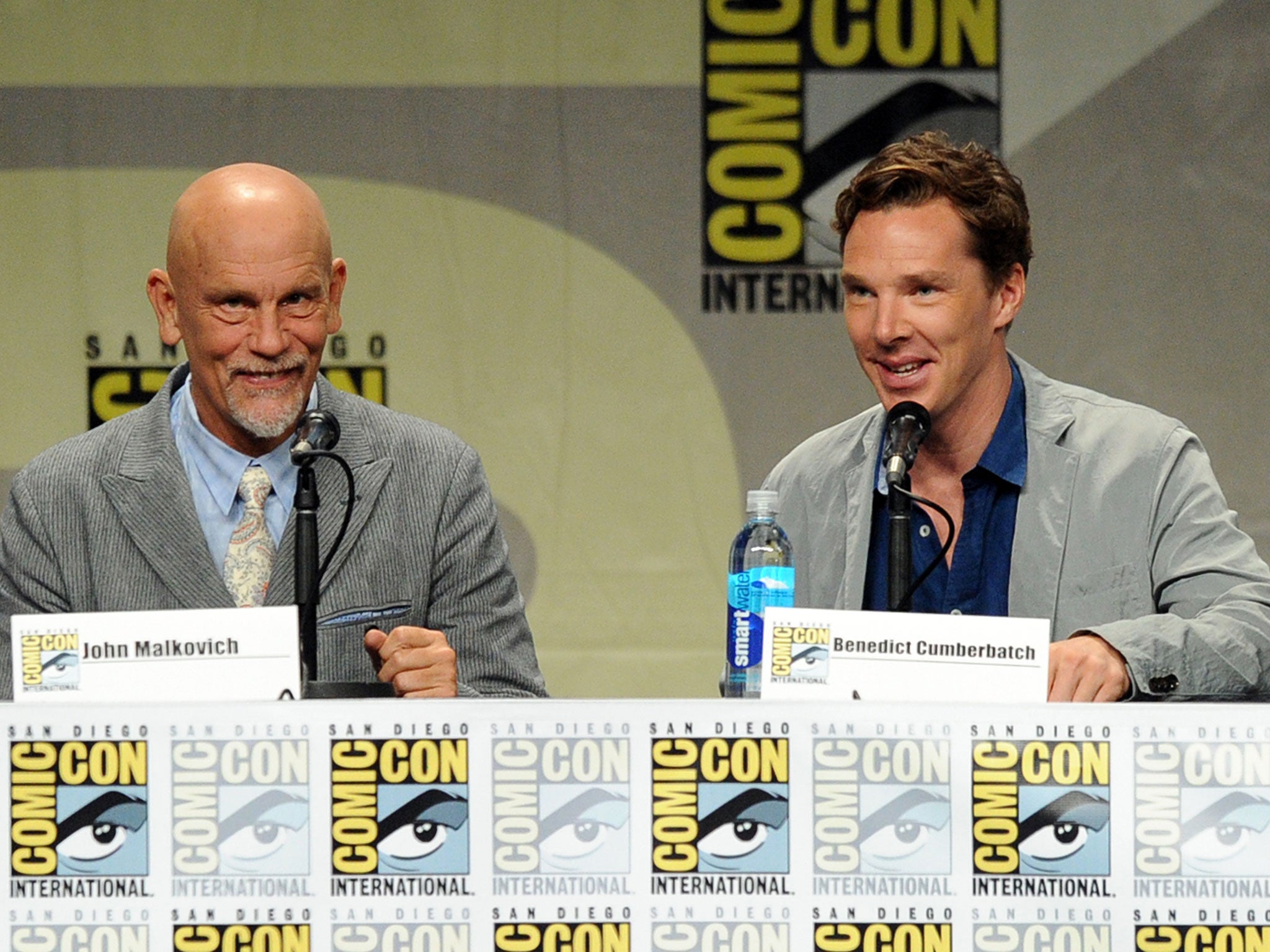 Benedict Cumberbatch mentioned Pegg, possibly with regards to Star Wars 7, at Comic-Con