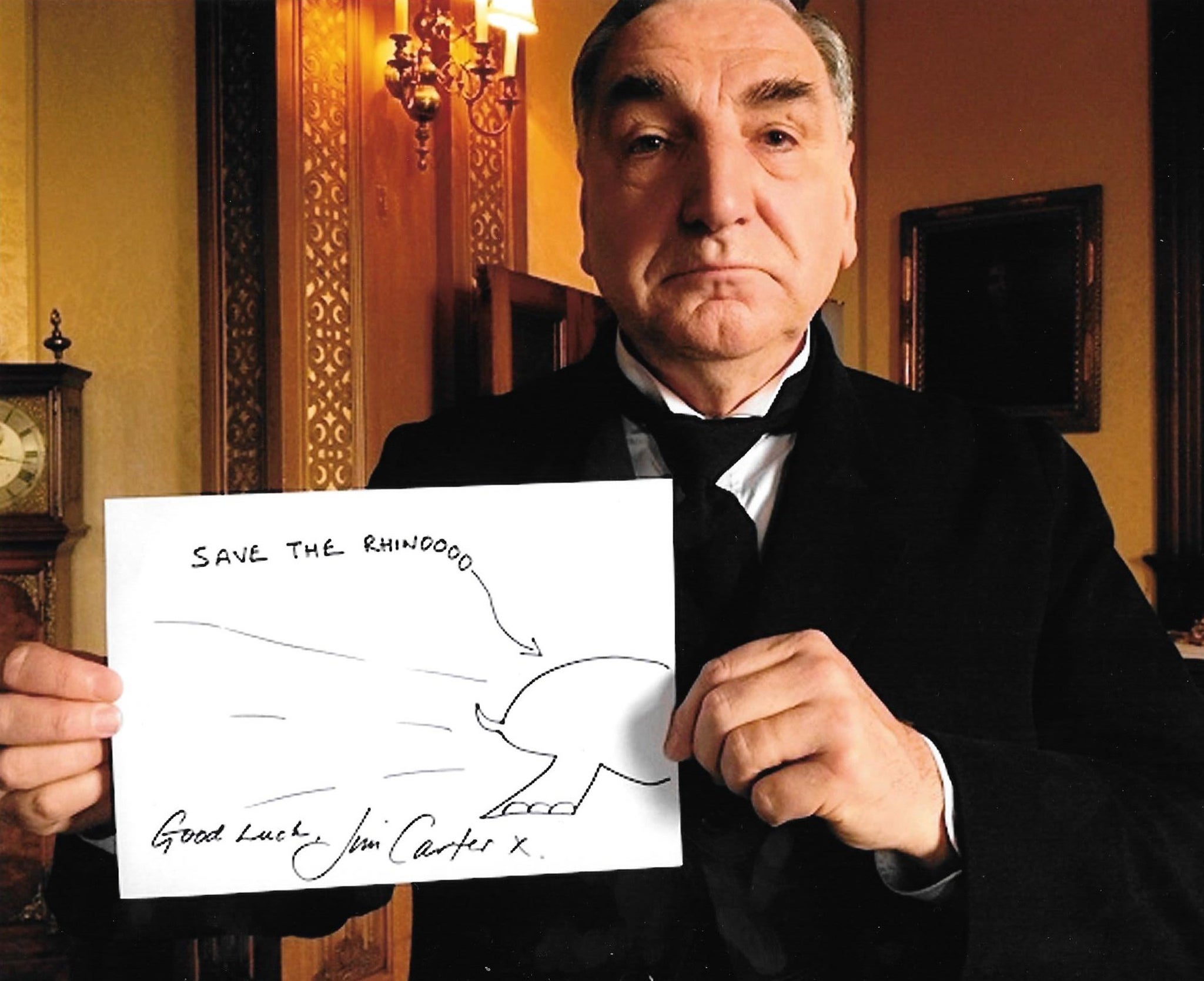 Rhino Doodle by Jim Carter (Downton Abbey)