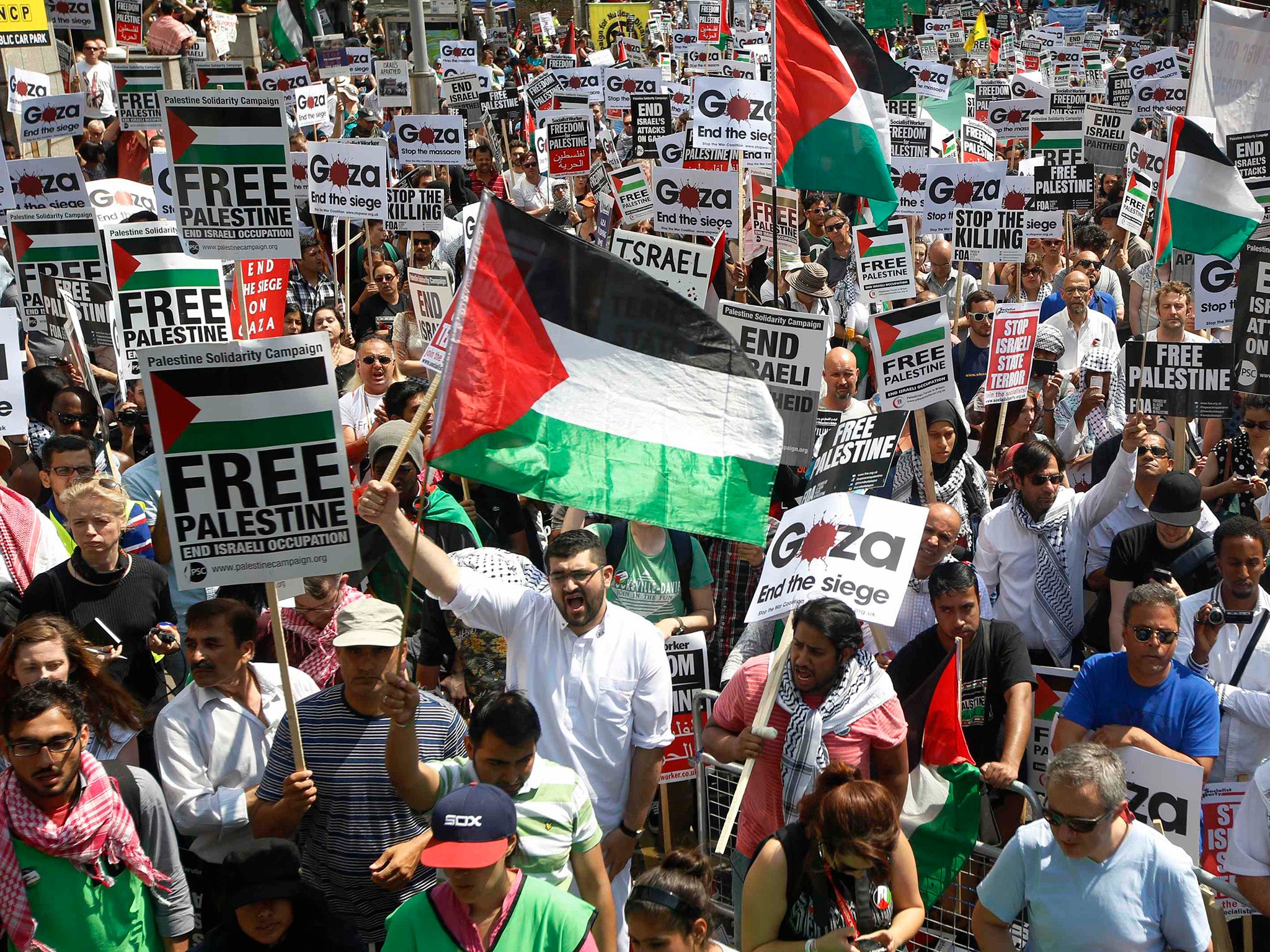 Thousands gathered in London in support of Gaza for a second weekend running