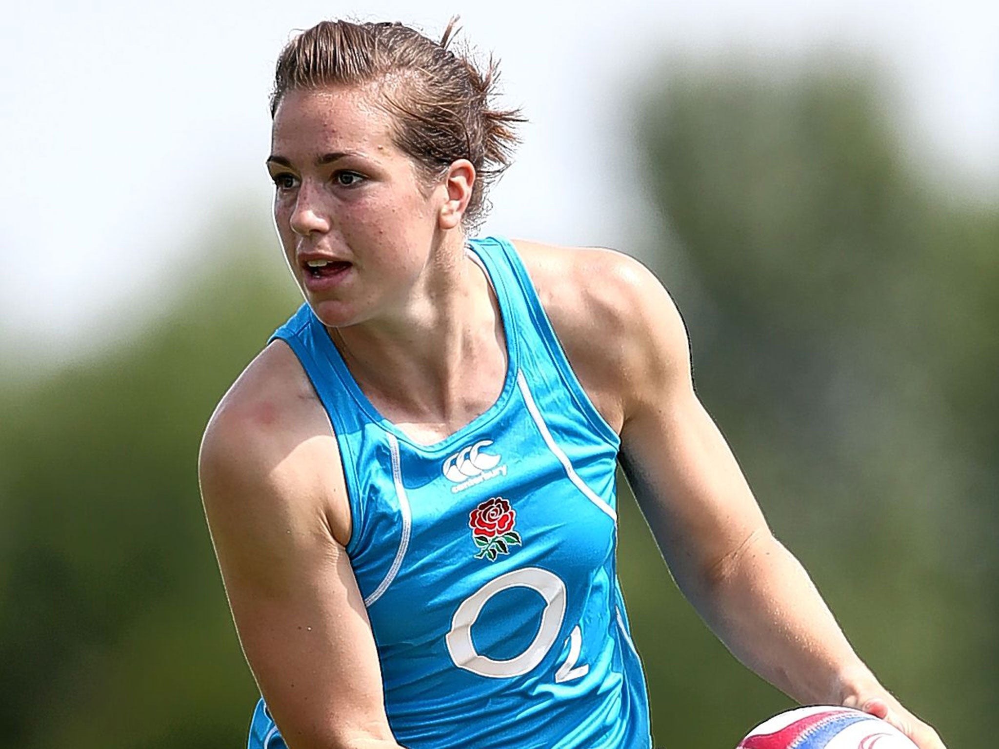 So good it’s scary: Emily Scarratt scored a dozen tries in as many games when she broke into the England team at 18