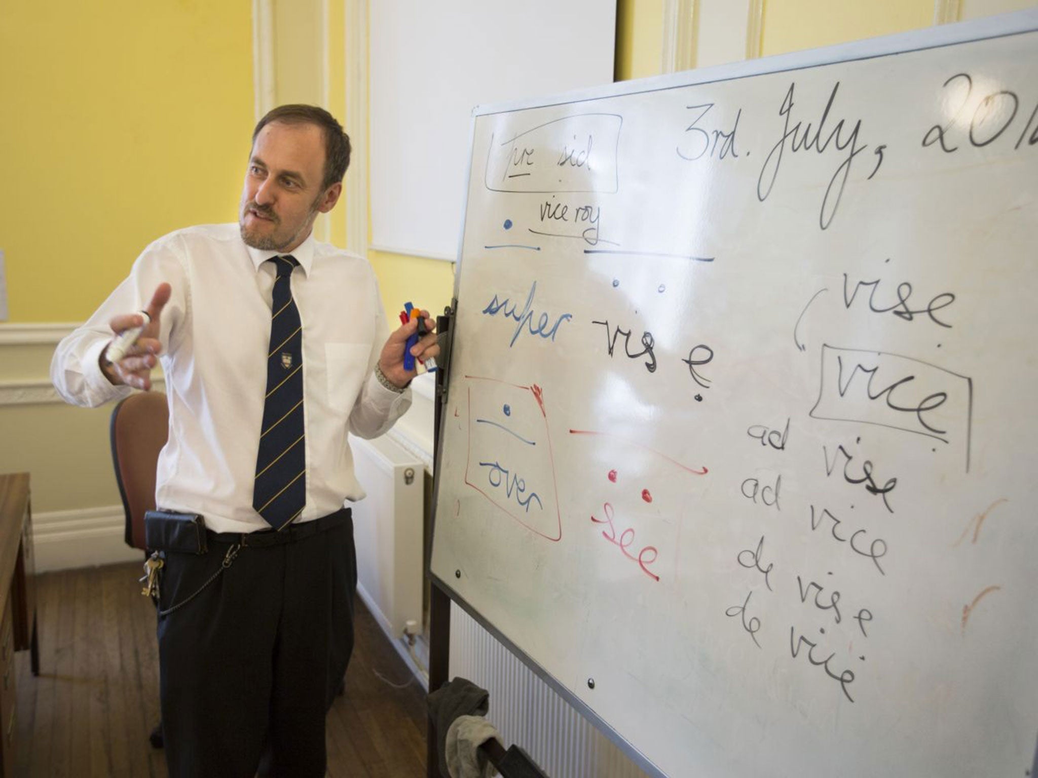 Pupil power: Head teacher Daryl Brown at Maple Hayes Hall school