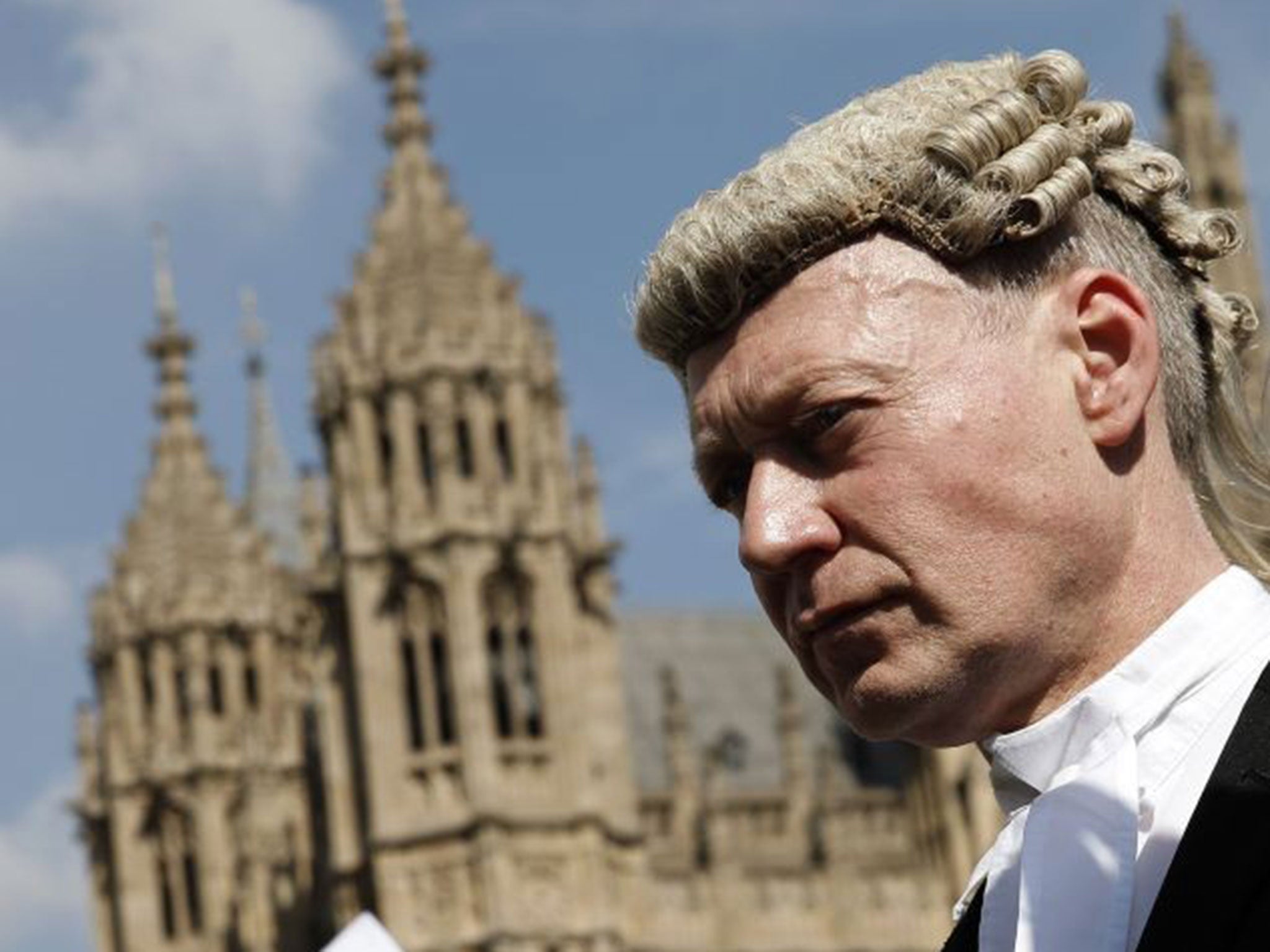 A protester against probation service reforms