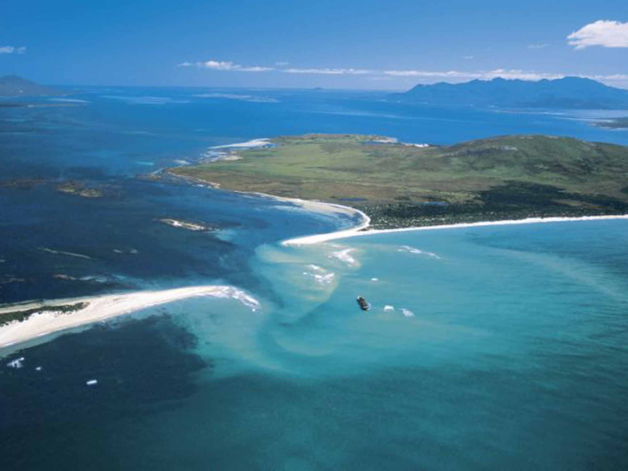 An aerial view of Flinders Island