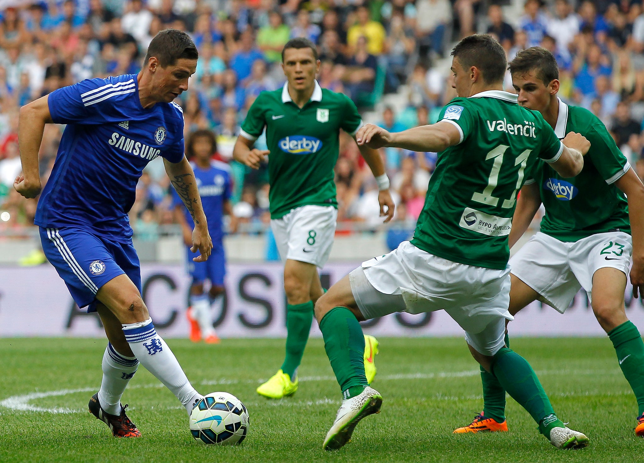 Fernando Torres missed another sitter for Chelsea against Olimpija Ljubljana