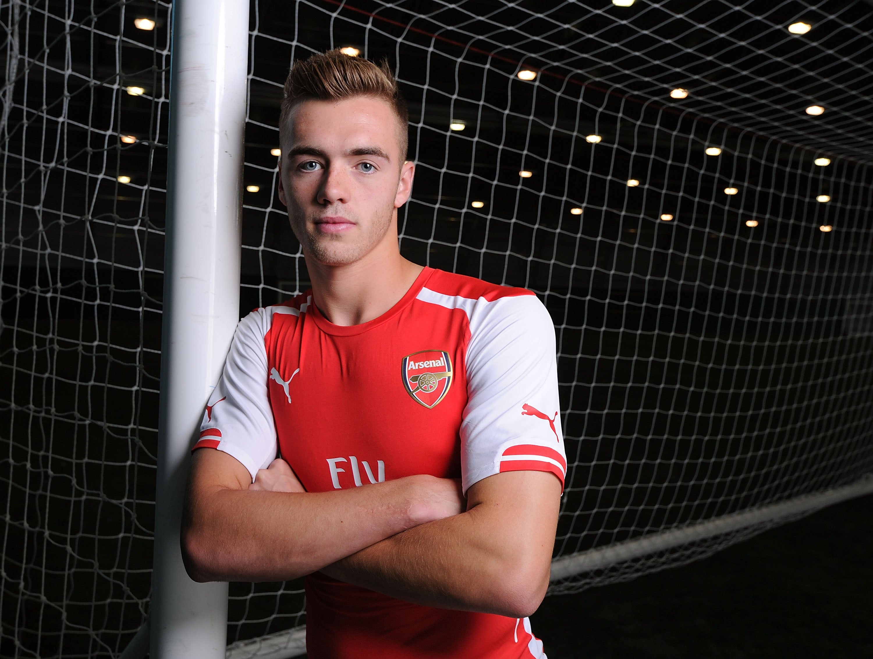 Calum Chambers is unveiled at Arsenal