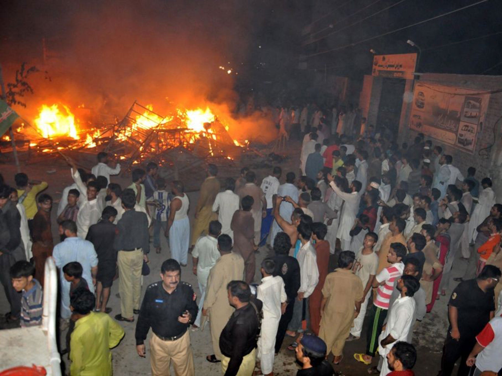 &#13;
Previous reports of a 'blasphemous' Facebook post sparked deadly riots and arson in Gujranwala, Pakistan, in 2014 &#13;