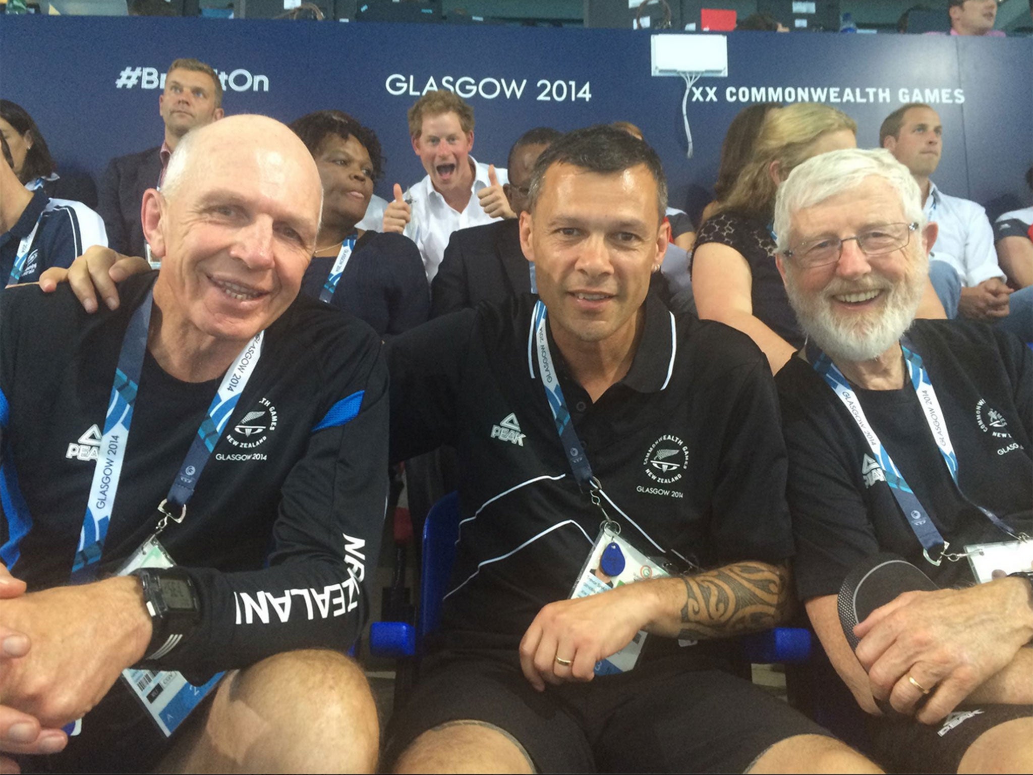 Prince Harry is clearing enjoying the Commonwealth Games judging by this photo