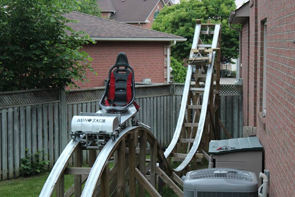 Queen's University student David Chesney's 92-foot rollercoaster