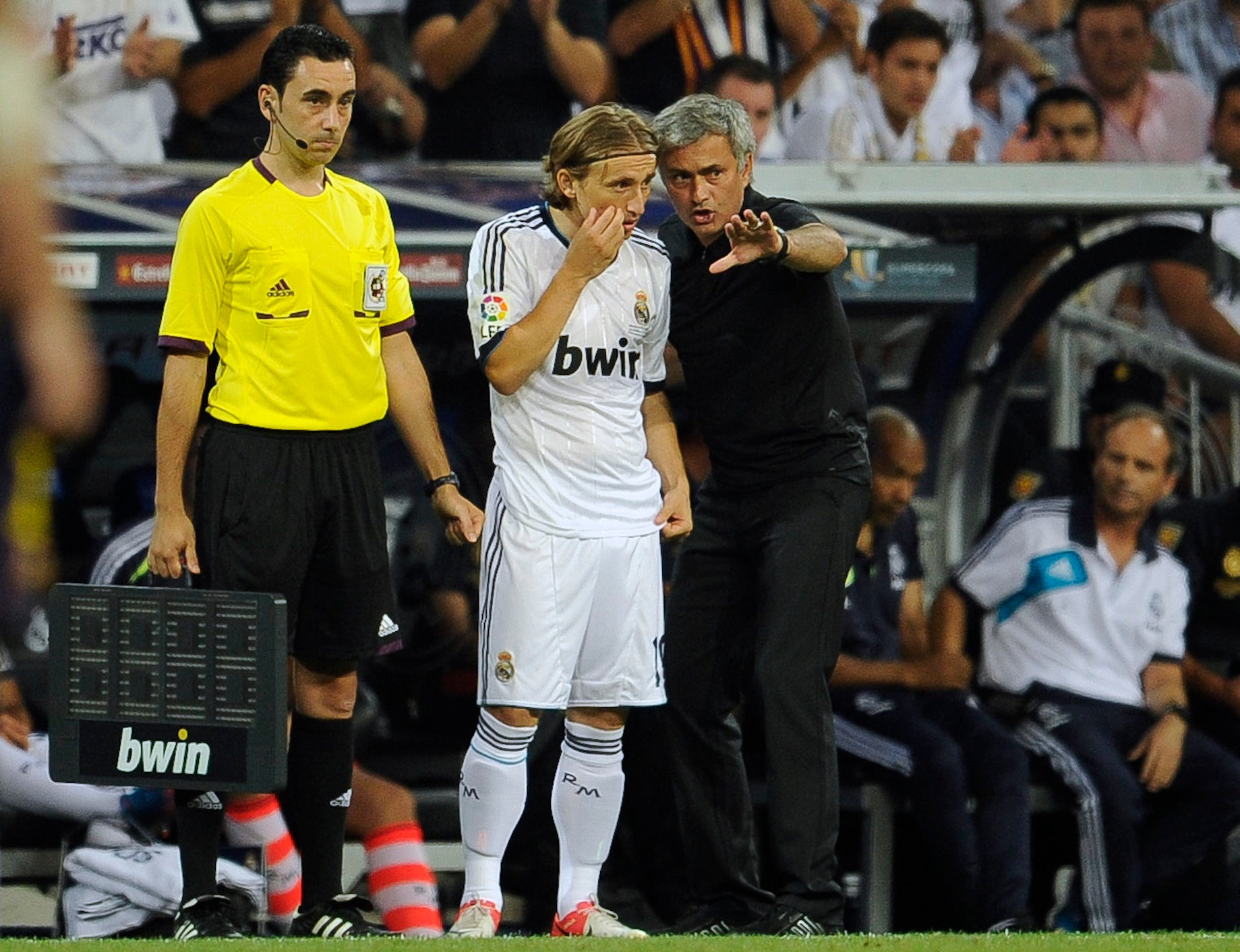 Jose Mourinho with Luka Modric at Real Madrid