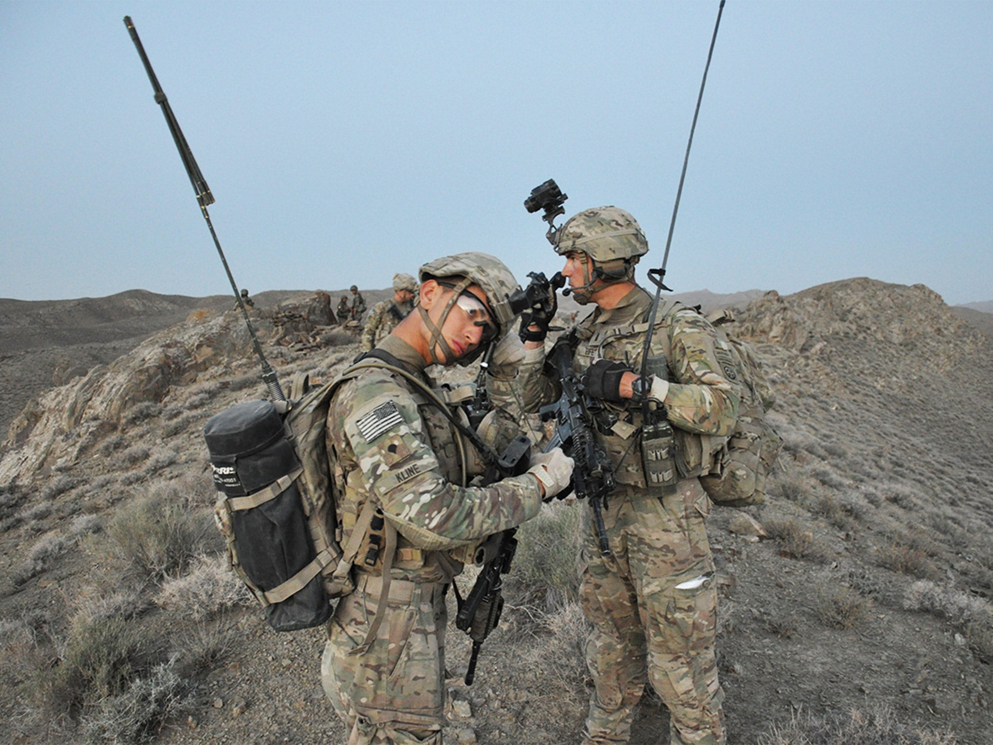 On patrol near the Pakistani border: a battalion of the 82nd Airborne Division is conducting a review of Afghan forces before US combat troops leave the country