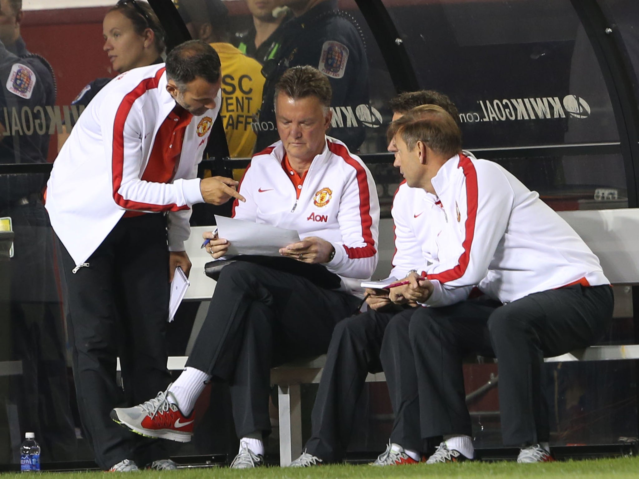 Louis van Gaal during the pre-season friendly between Manchester United and Inter Milan at FedExField