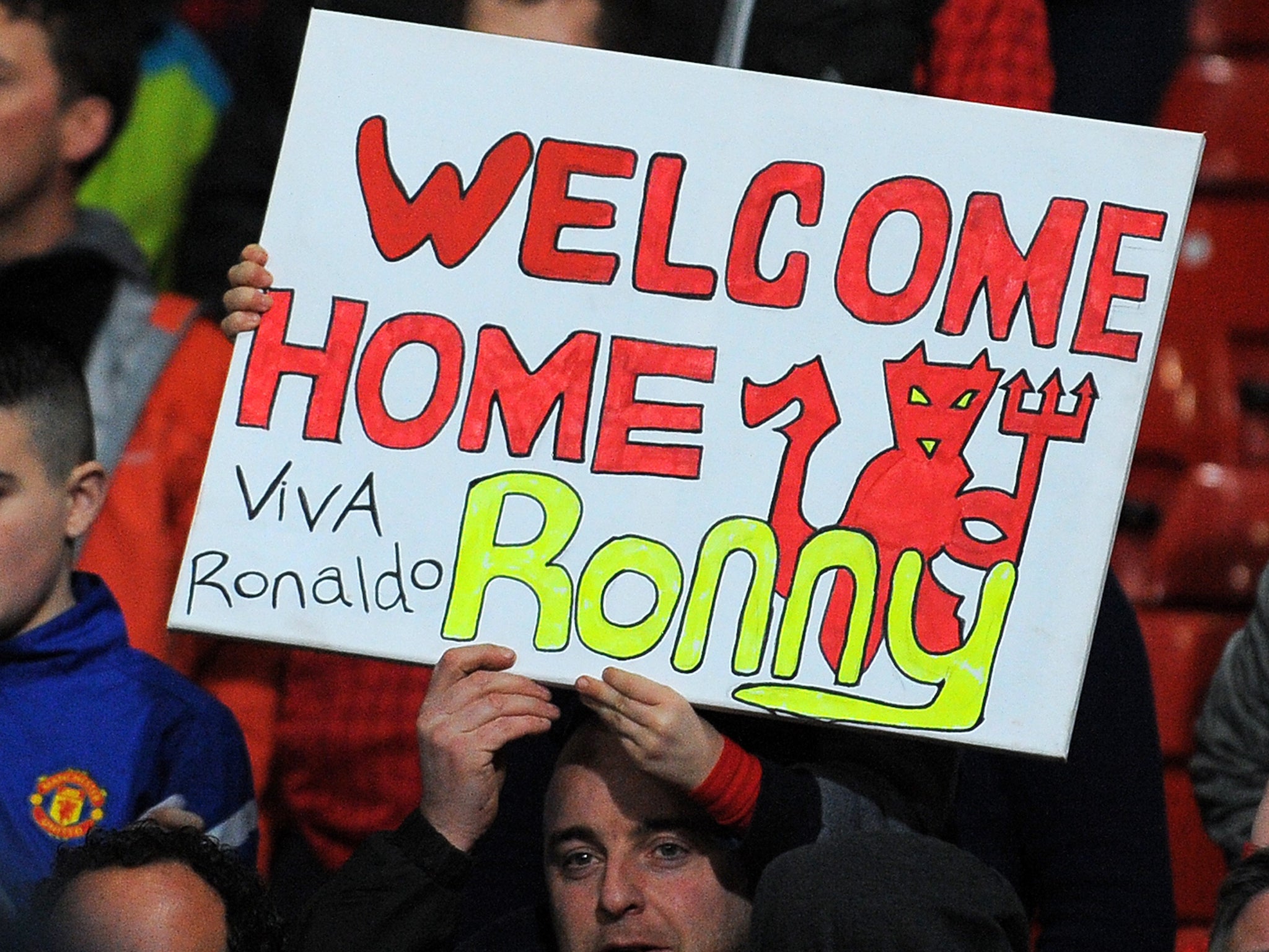 A Manchester United fan welcomes Ronaldo back to Old Trafford