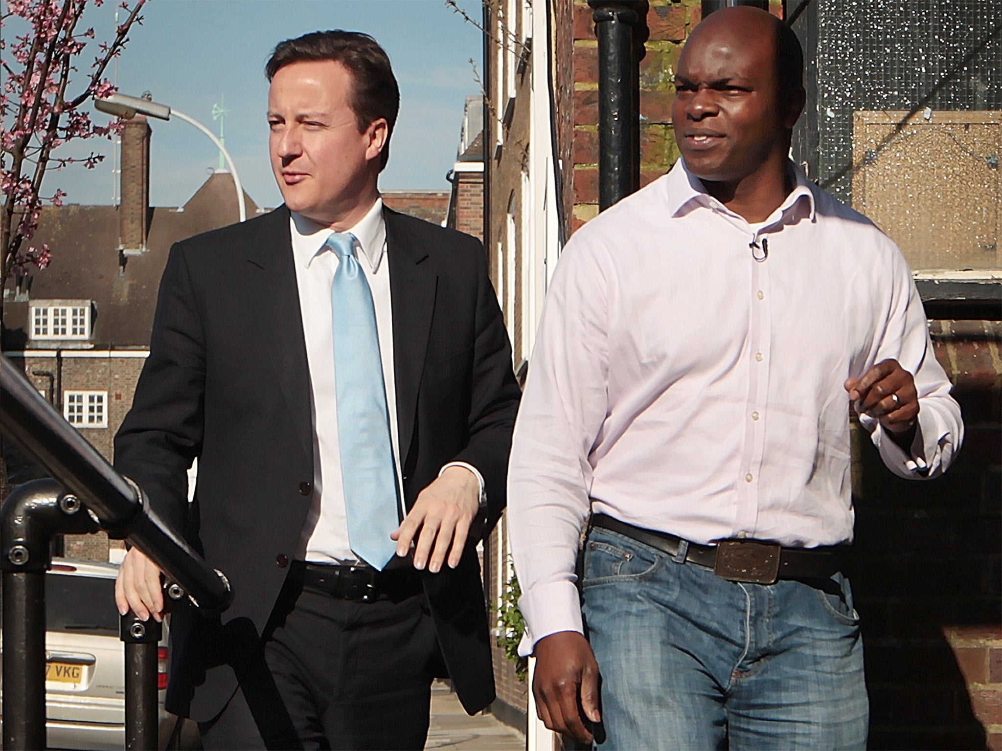 David Cameron with Shaun Bailey in 2010