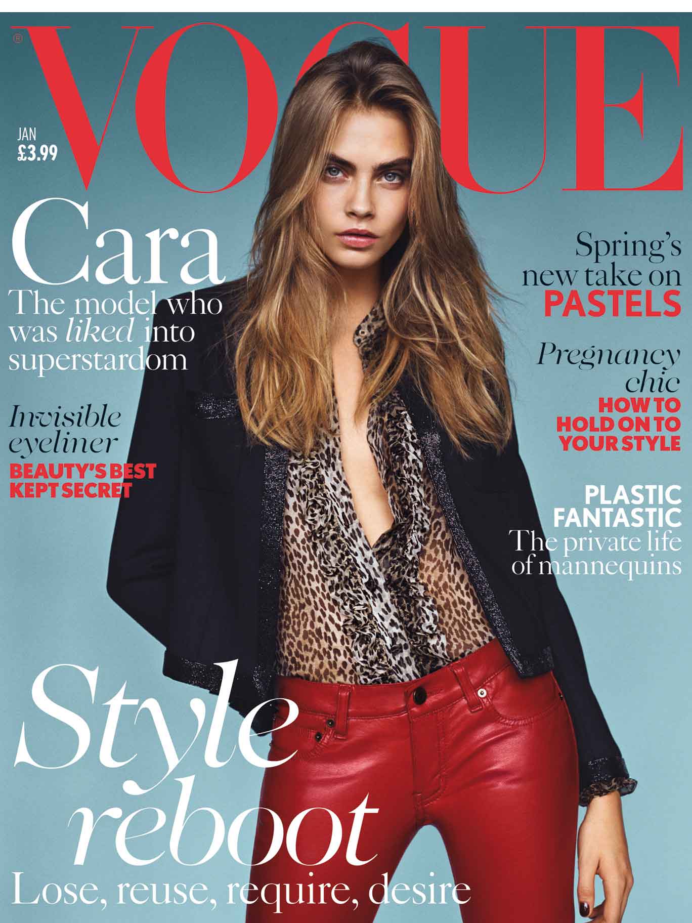 Cara Delevingne on the January 2014 cover of Vogue