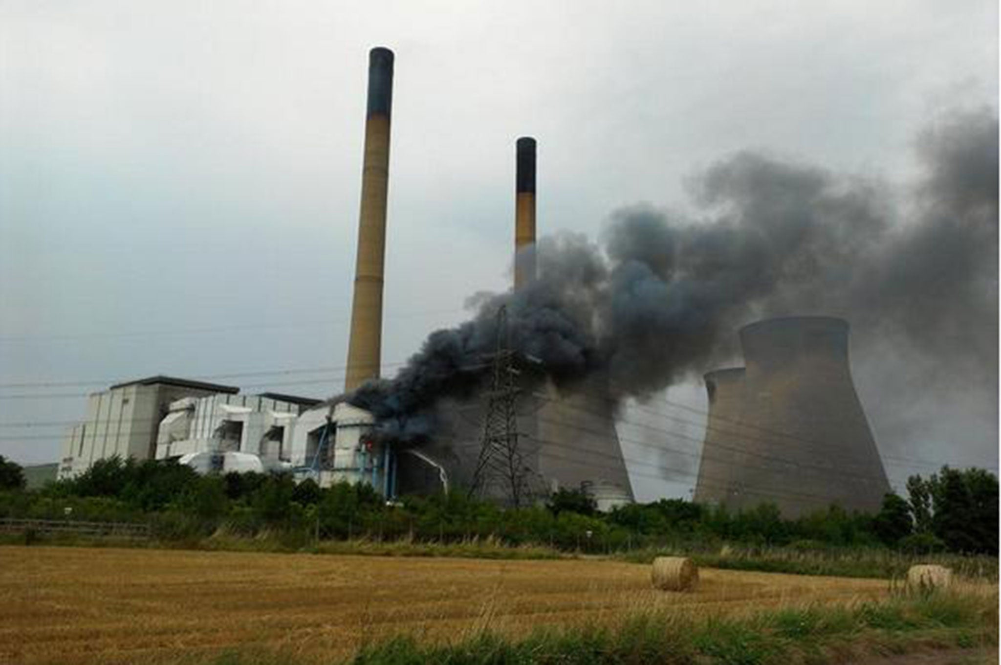 The coal-powered station is situated close to where the M62 and A1 meet. Photo via Yorkshire Weekly Newspaper group